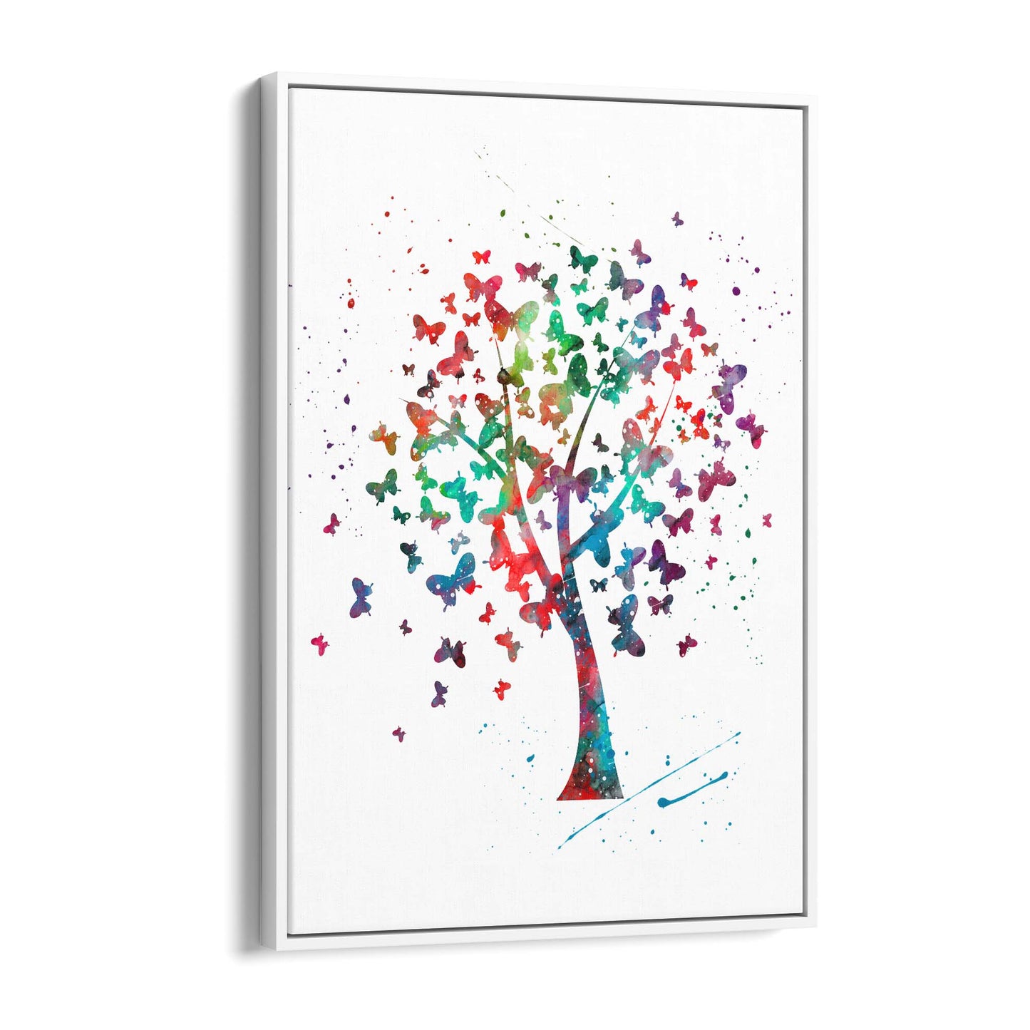 Butterfly Tree Cute Nursery Baby Toddler Wall Art - The Affordable Art Company