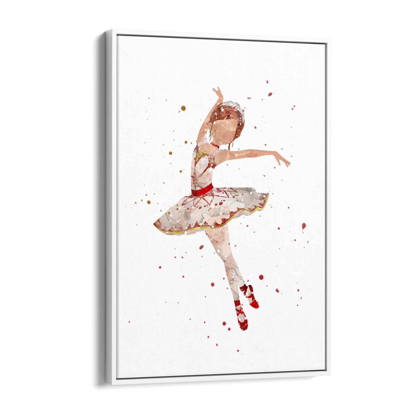 White Ballerina Girls Bedroom Ballet Wall Art #1 - The Affordable Art Company