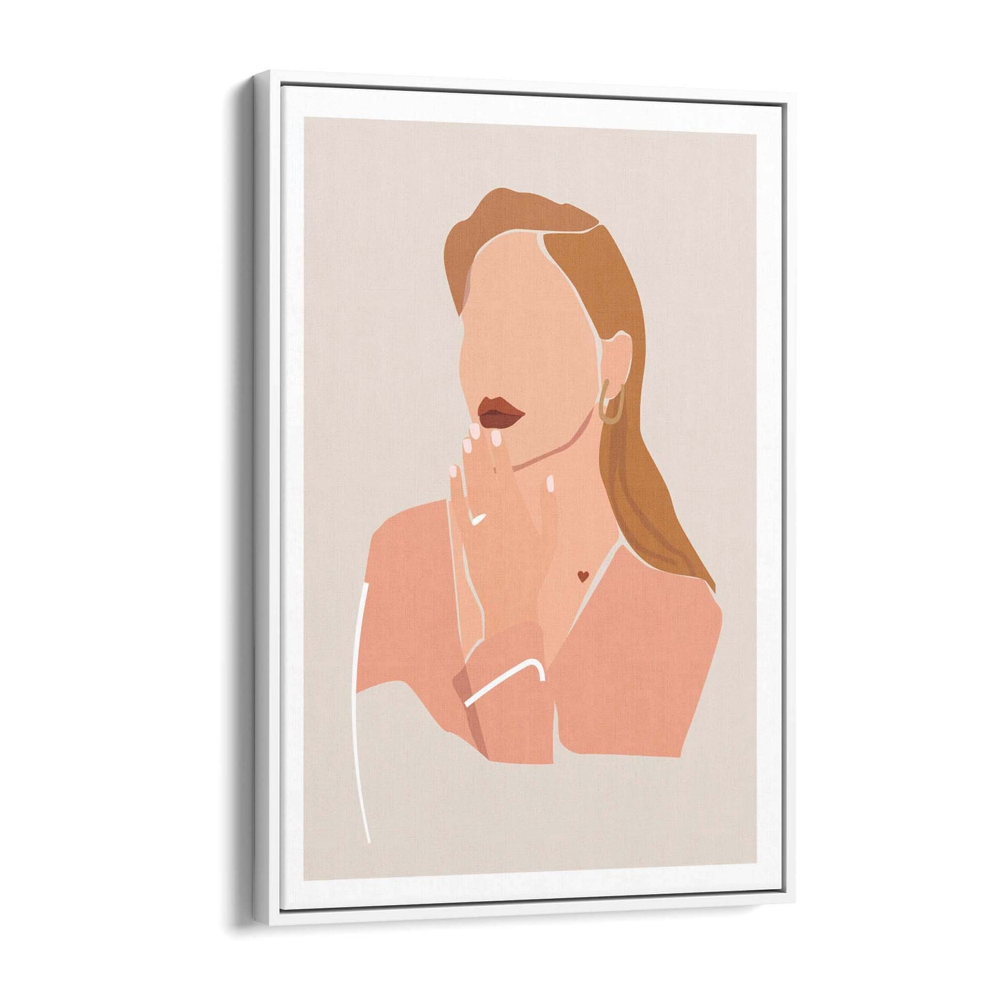 Minimal Girl Abstract Retro Bedroom Wall Art #4 - The Affordable Art Company