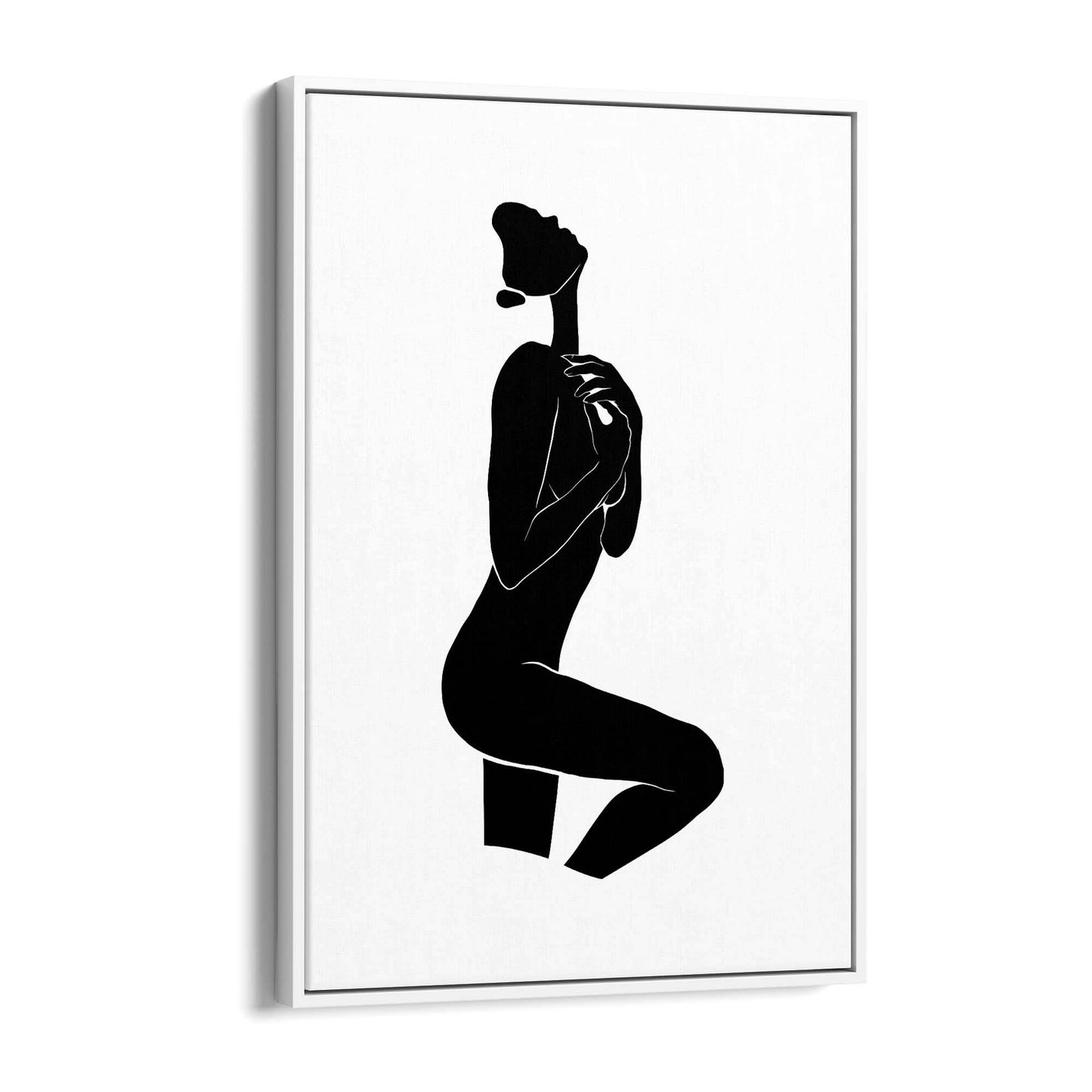 Minimal Nude Woman Female Shape Wall Art - The Affordable Art Company