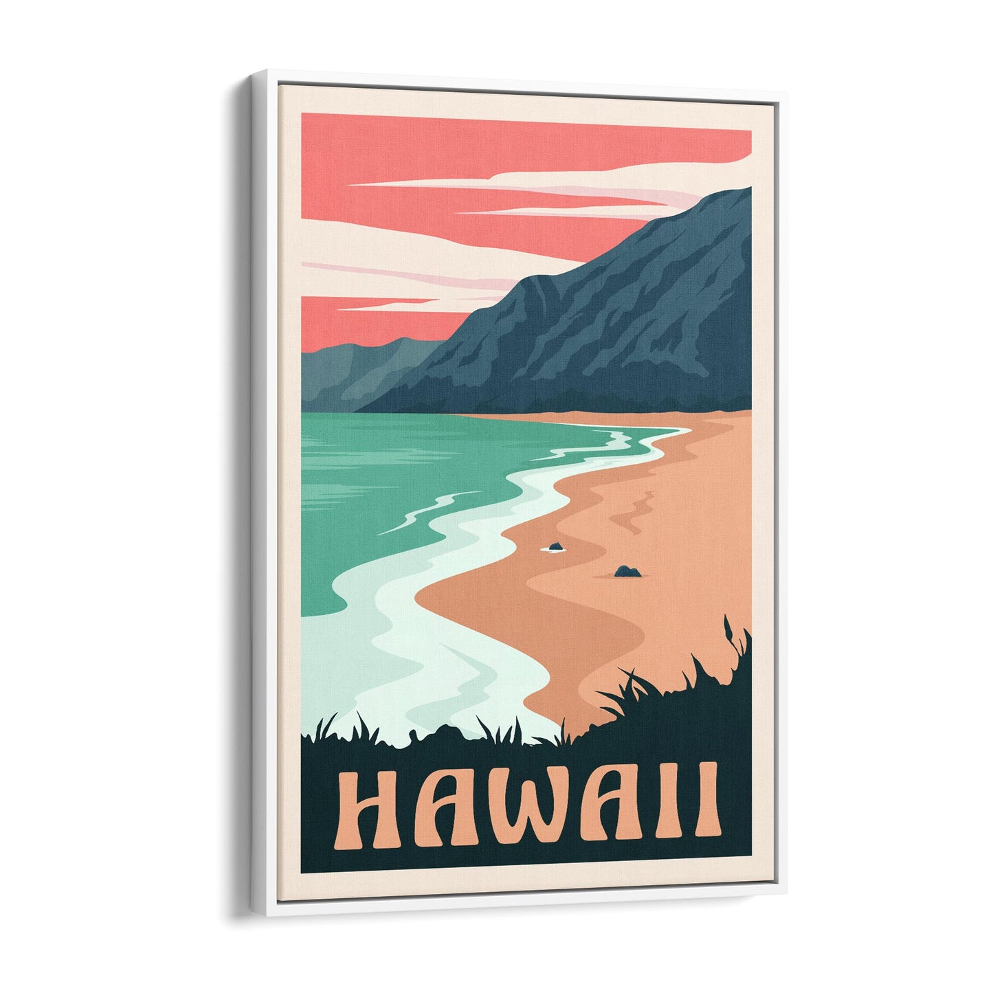 Retro Hawaii, USA Travel Advert Wall Art - Portsby