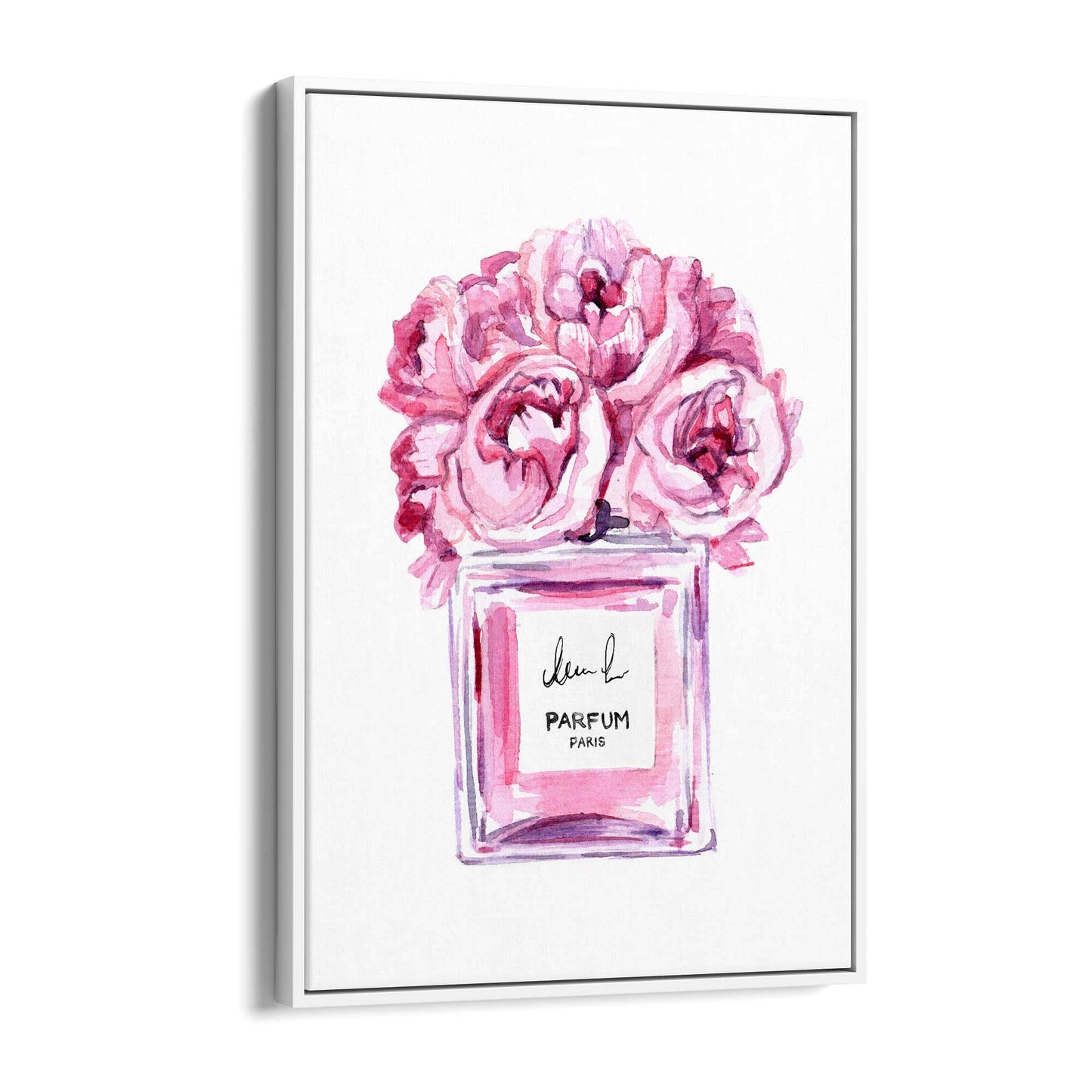 Pink Minimal Perfume Bottle Fashion Wall Art #1 - The Affordable Art Company