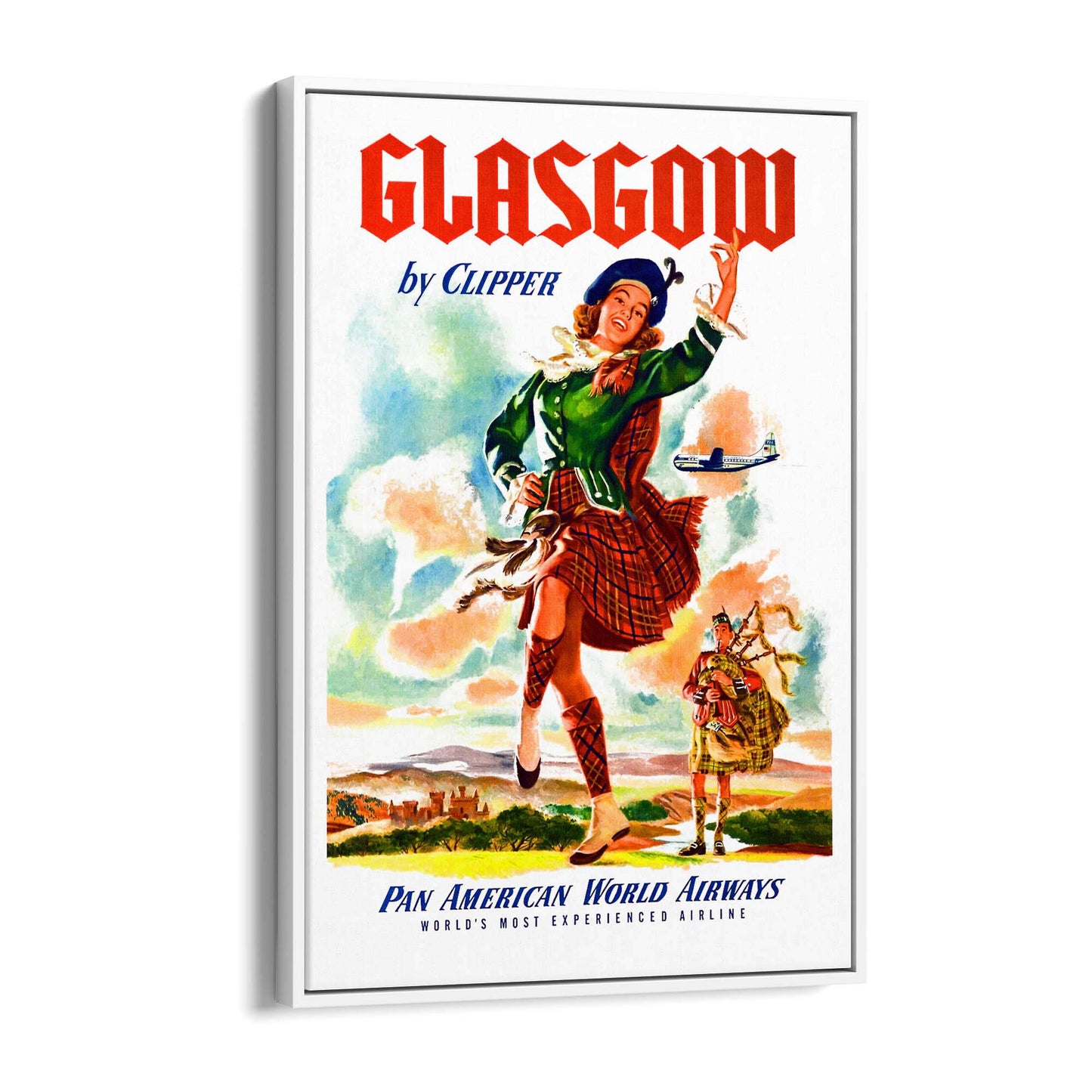 Glasgow, Scotland Vintage Travel Advert Wall Art - The Affordable Art Company