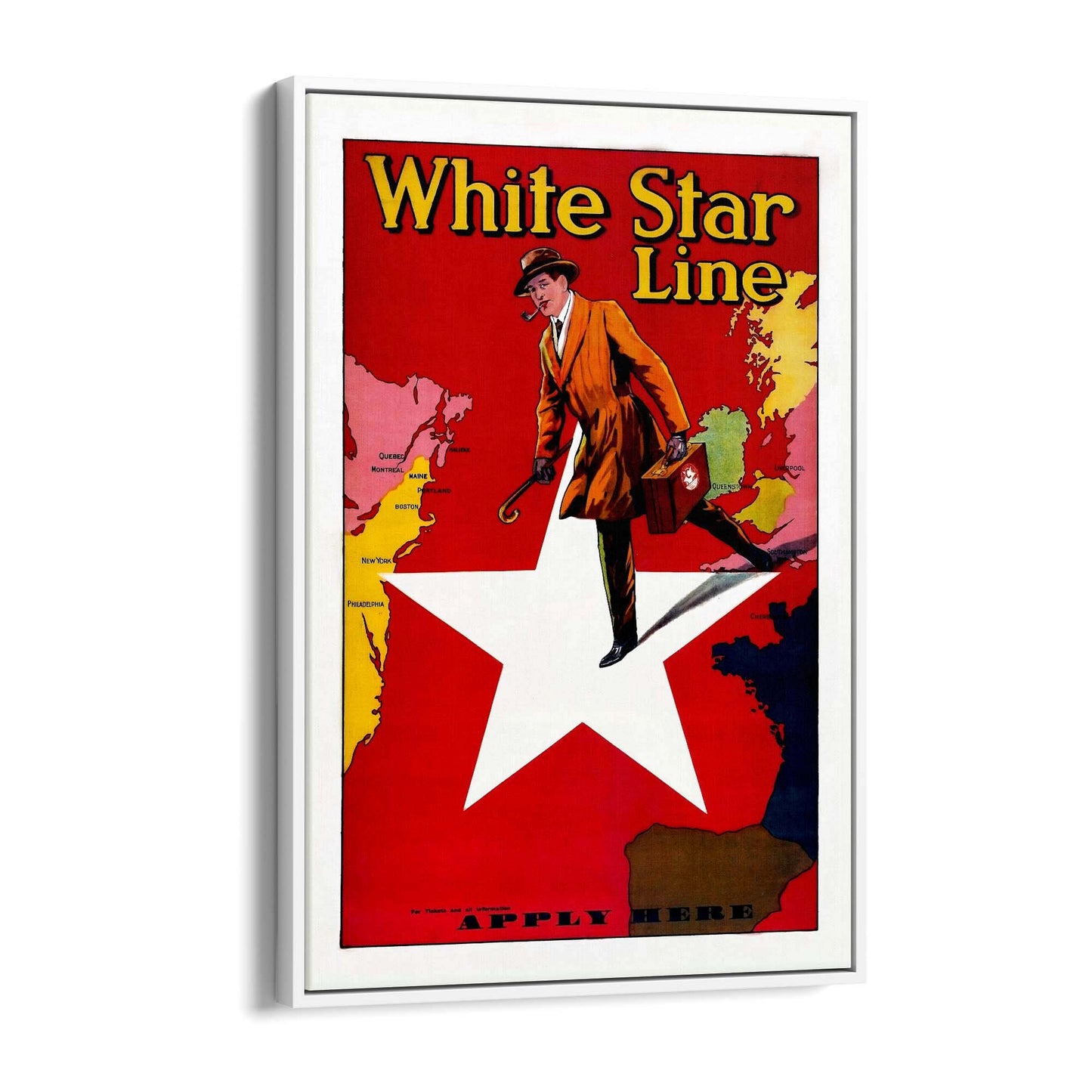 White Star Line Vintage Shipping Advert Wall Art #4 - The Affordable Art Company