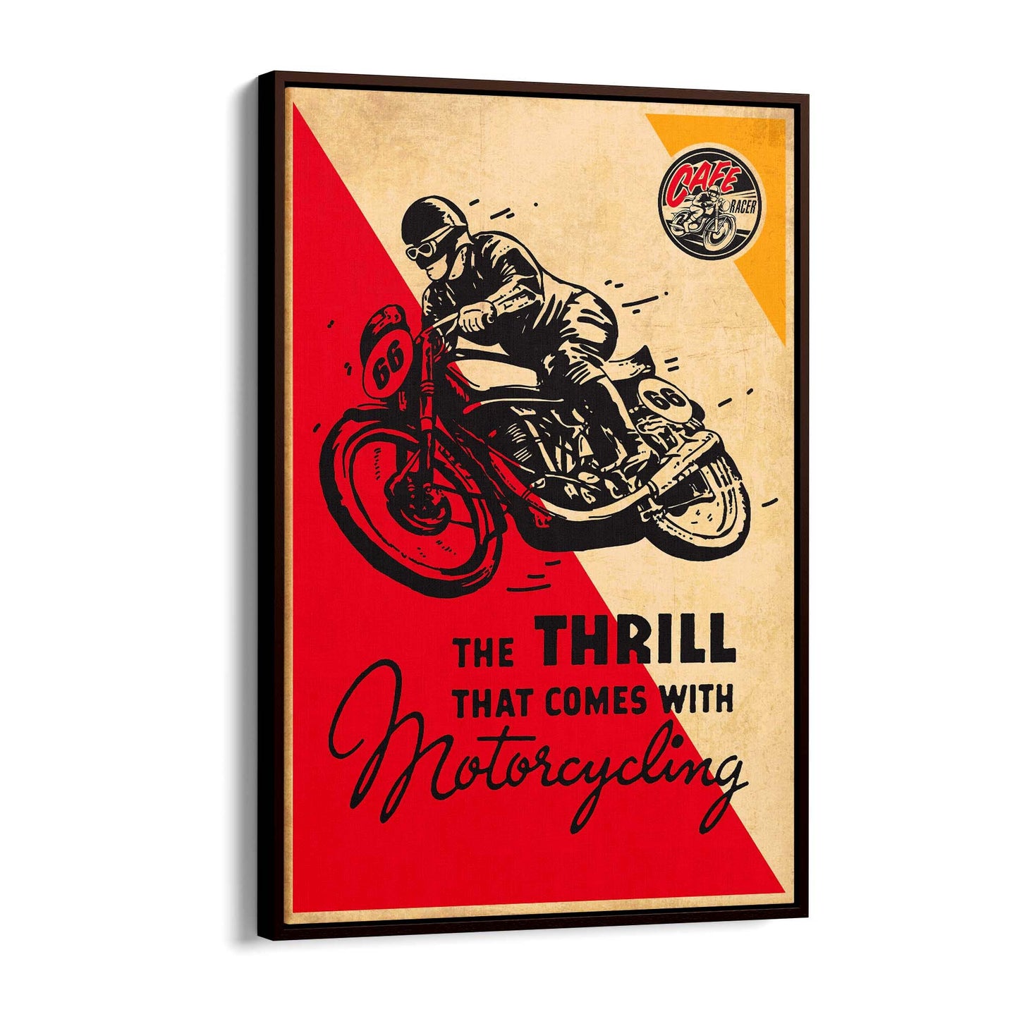 Motorcycle Racing Vintage Advert Man Cave Wall Art #2 - The Affordable Art Company