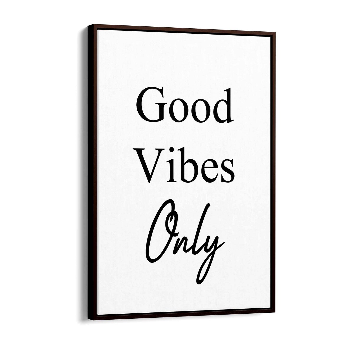 "Good Vibes" Fashion Quote Bedroom Wall Art - The Affordable Art Company