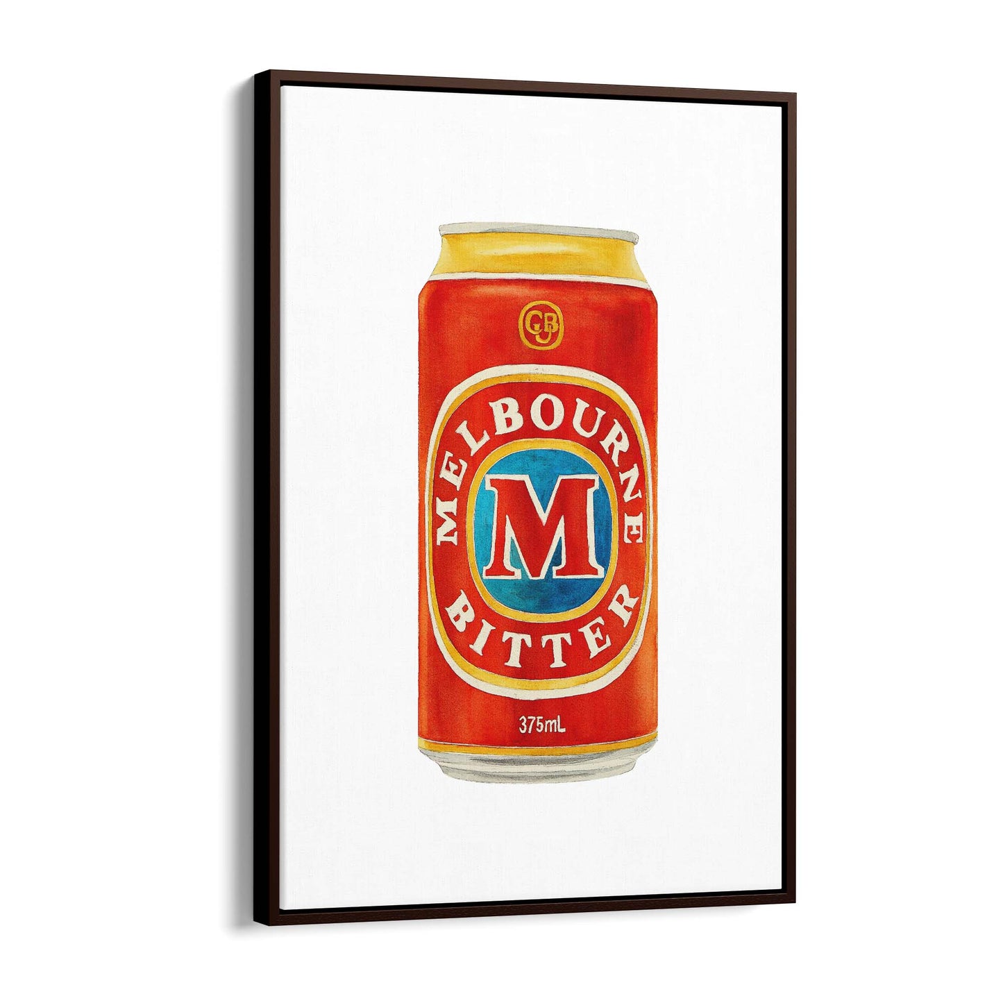Melbourne Bitter Tinnie Beer Painting Wall Art - The Affordable Art Company