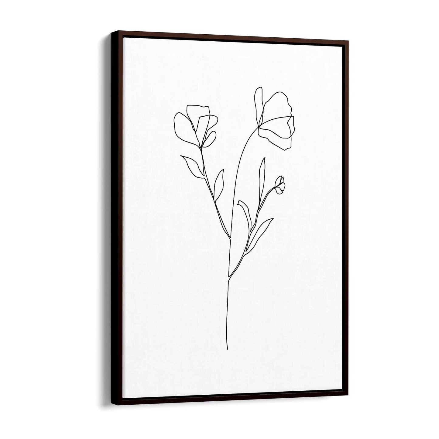 Minimal Floral Drawing Flower Abstract Wall Art #38 - The Affordable Art Company