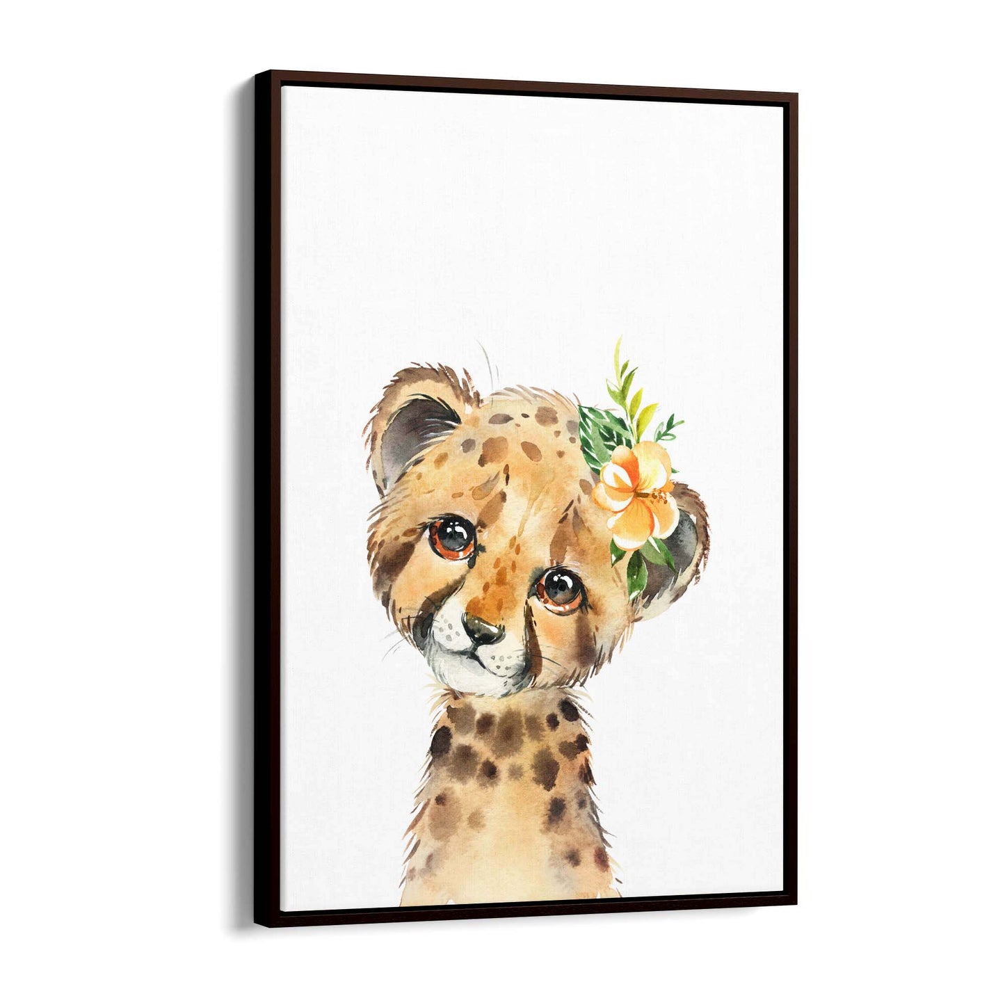 Cute Baby Leopard Nursery Animal Gift Wall Art - The Affordable Art Company