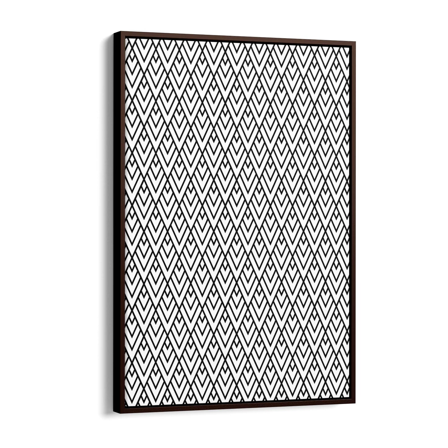 Minimal Geometric Pattern Black & White Wall Art #2 - The Affordable Art Company