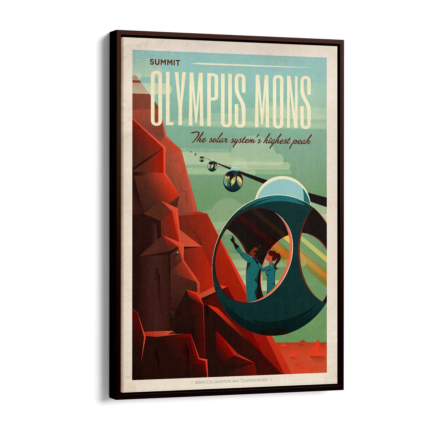 Retro Olympus Mons Space NASA Science Wall Art - The Affordable Art Company