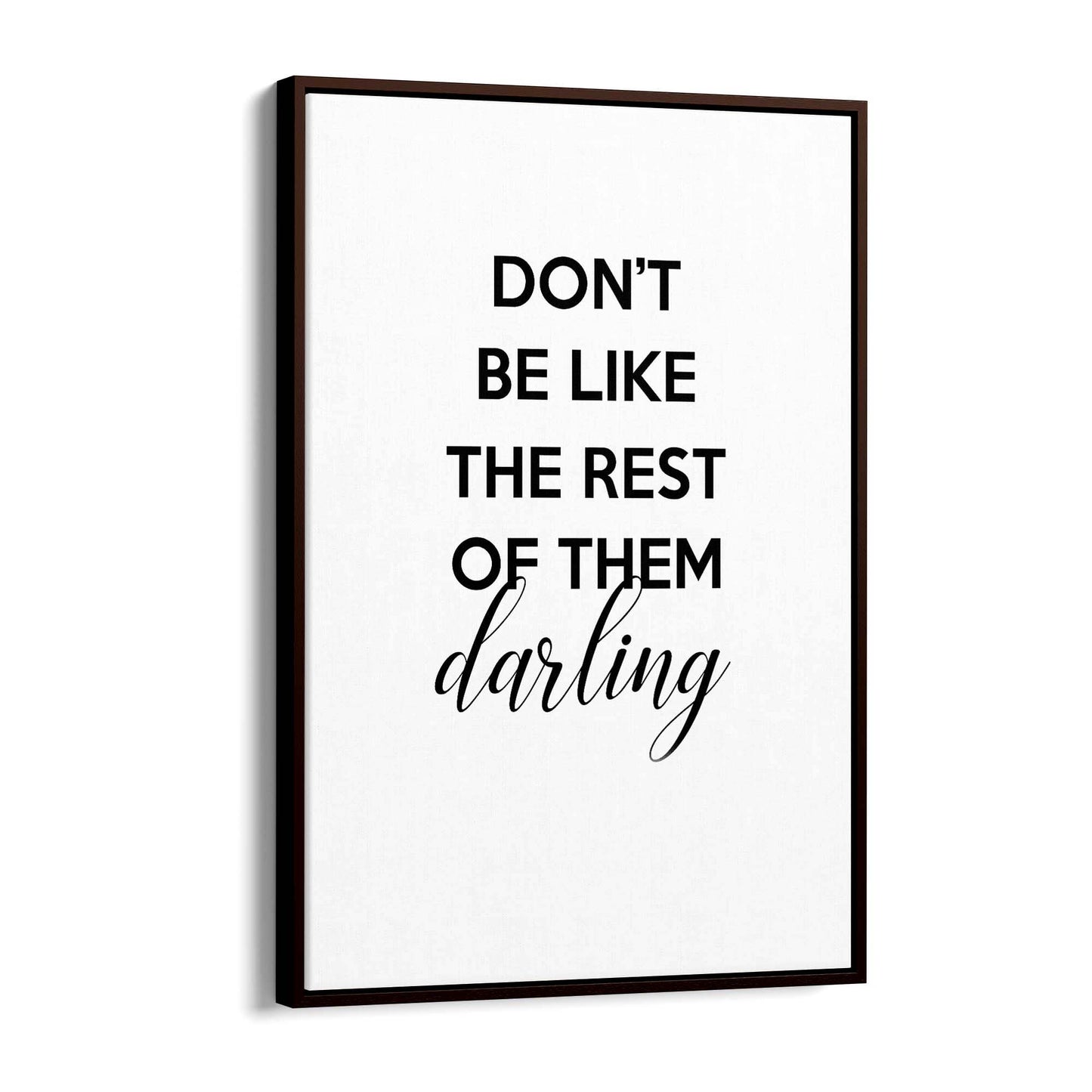 "Darling" Fashion Bedroom Artwork Quote Wall Art - The Affordable Art Company