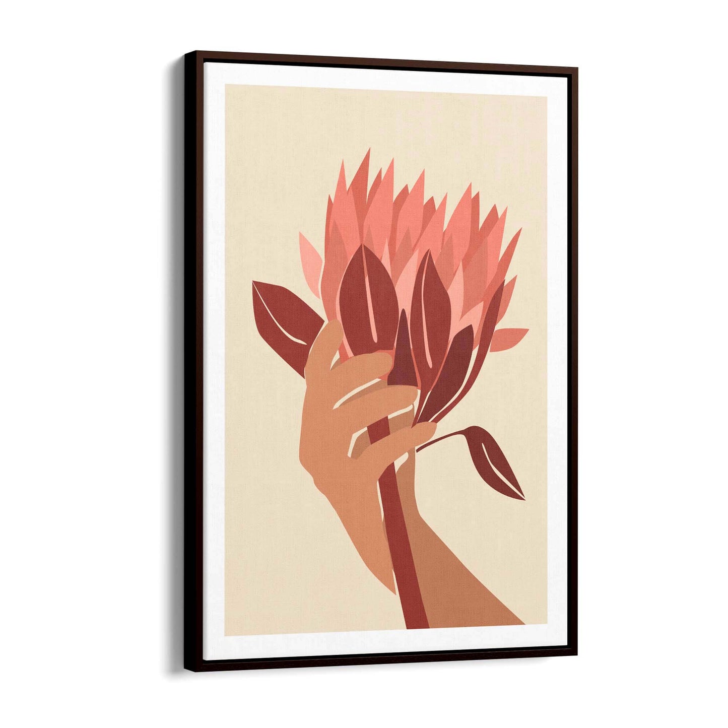 Minimal Floral Abstract Flower Drawing Wall Art #2 - The Affordable Art Company