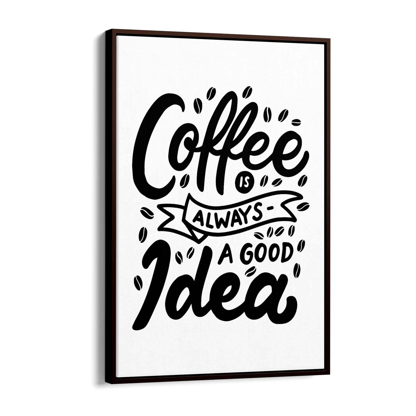 Coffee Quote Minimal Kitchen Cafe Style Wall Art #5 - The Affordable Art Company