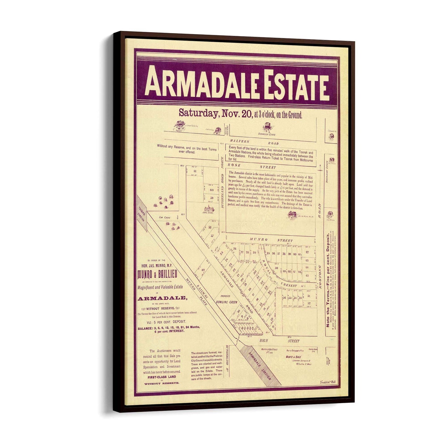 Armadale Melbourne Vintage Real Estate Advert Art #2 - The Affordable Art Company