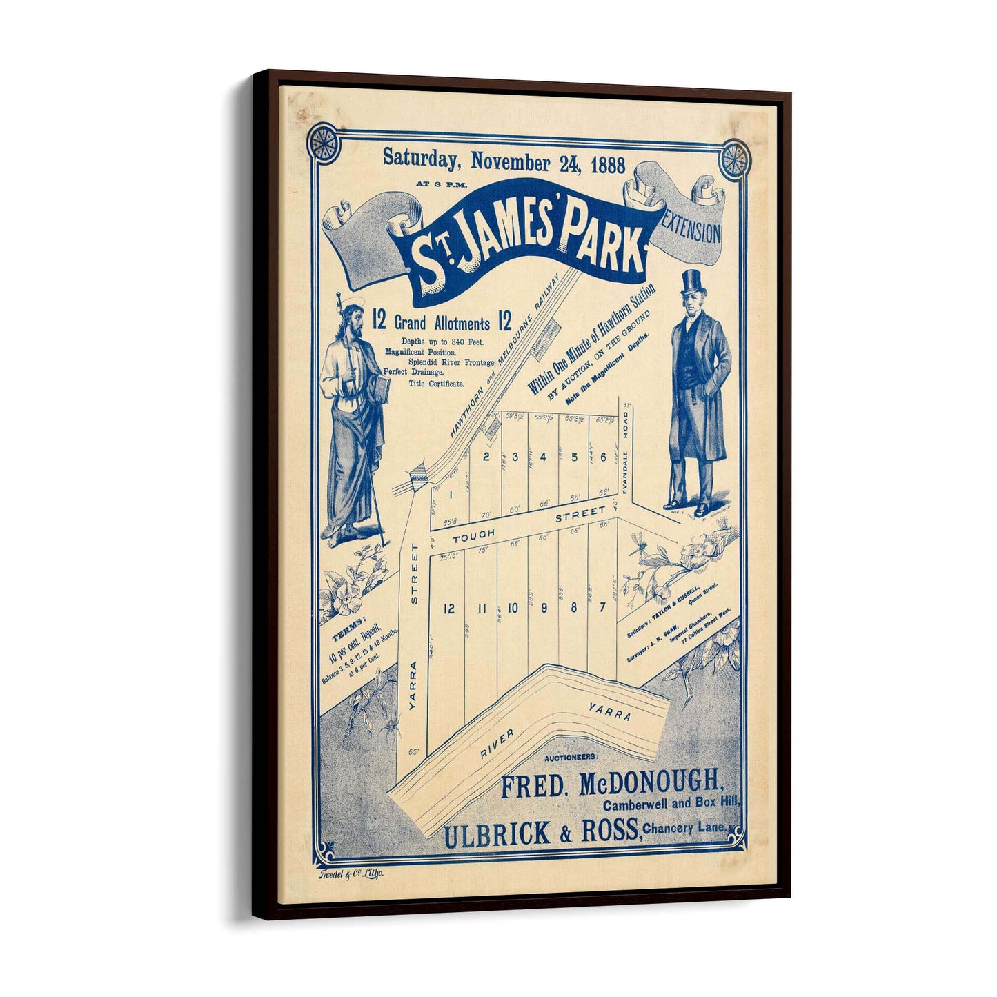 Hawthorn Melbourne Vintage Real Estate Advert Art #1 - The Affordable Art Company