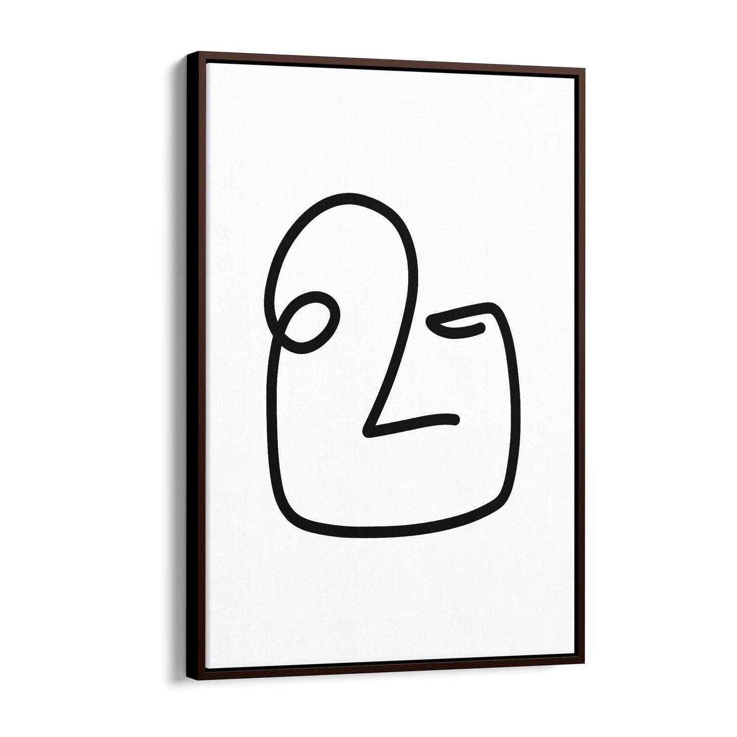 Minimal Abstract Line Face Modern Wall Art #1 - The Affordable Art Company