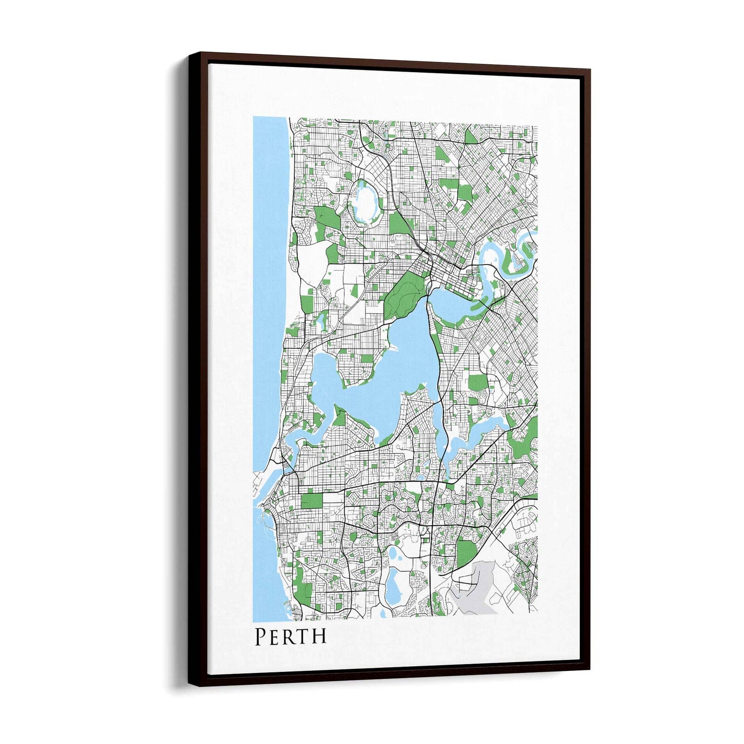 Minimal Perth Map Western Australia Wall Art - The Affordable Art Company