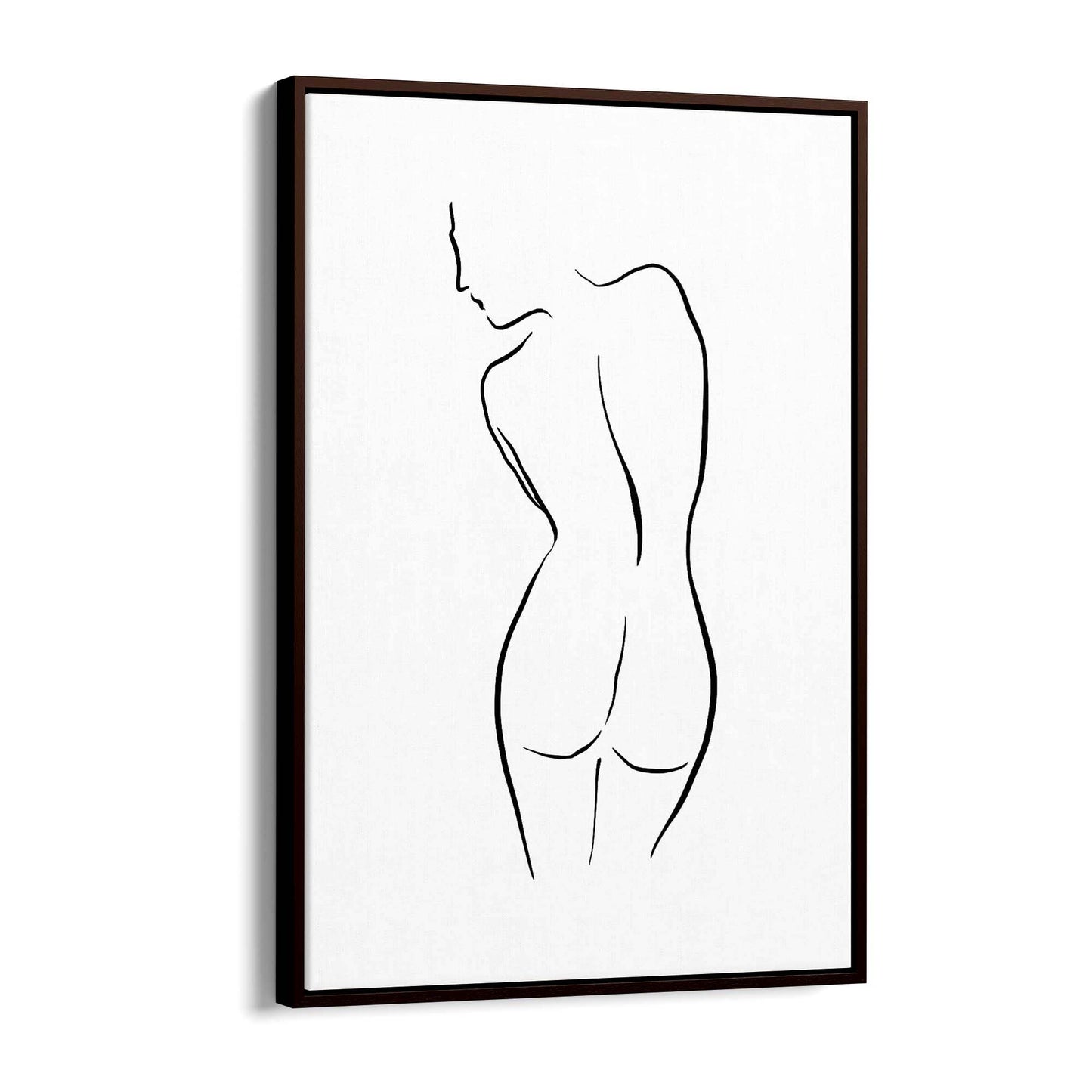 Abstract Line Drawing Female Nude Wall Art - The Affordable Art Company