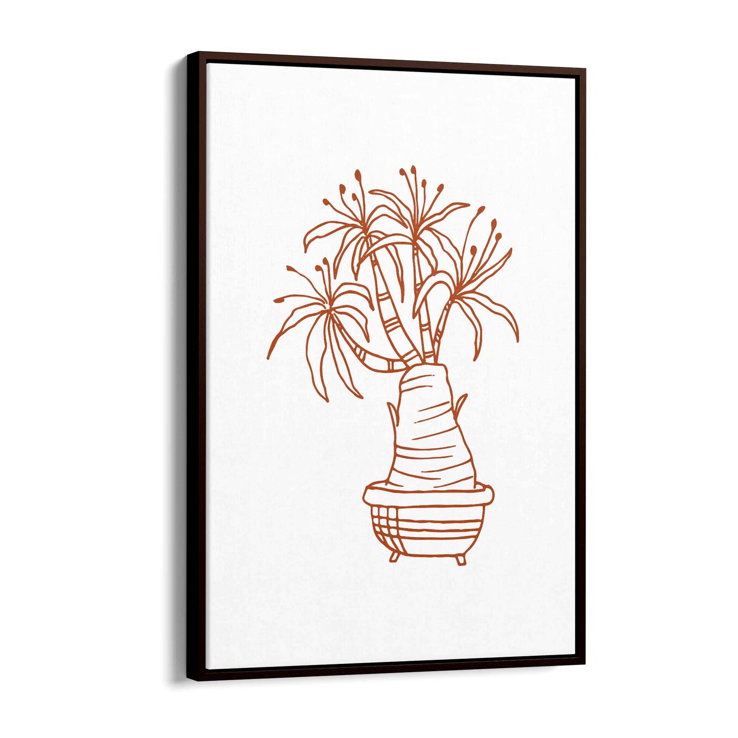 Abstract House Plant Minimal Living Room Wall Art #22 - The Affordable Art Company