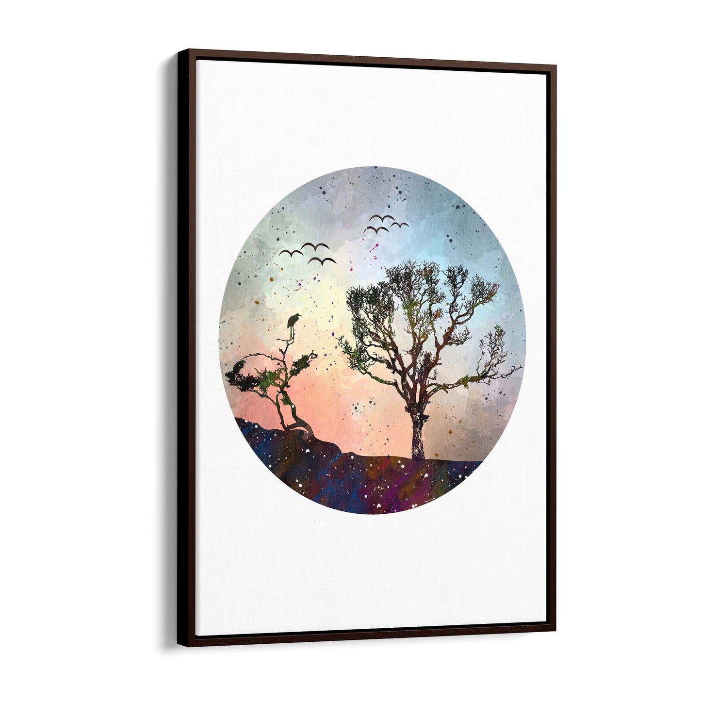 Scandi Circle Landscape Kitchen Minimal Wall Art #3 - The Affordable Art Company