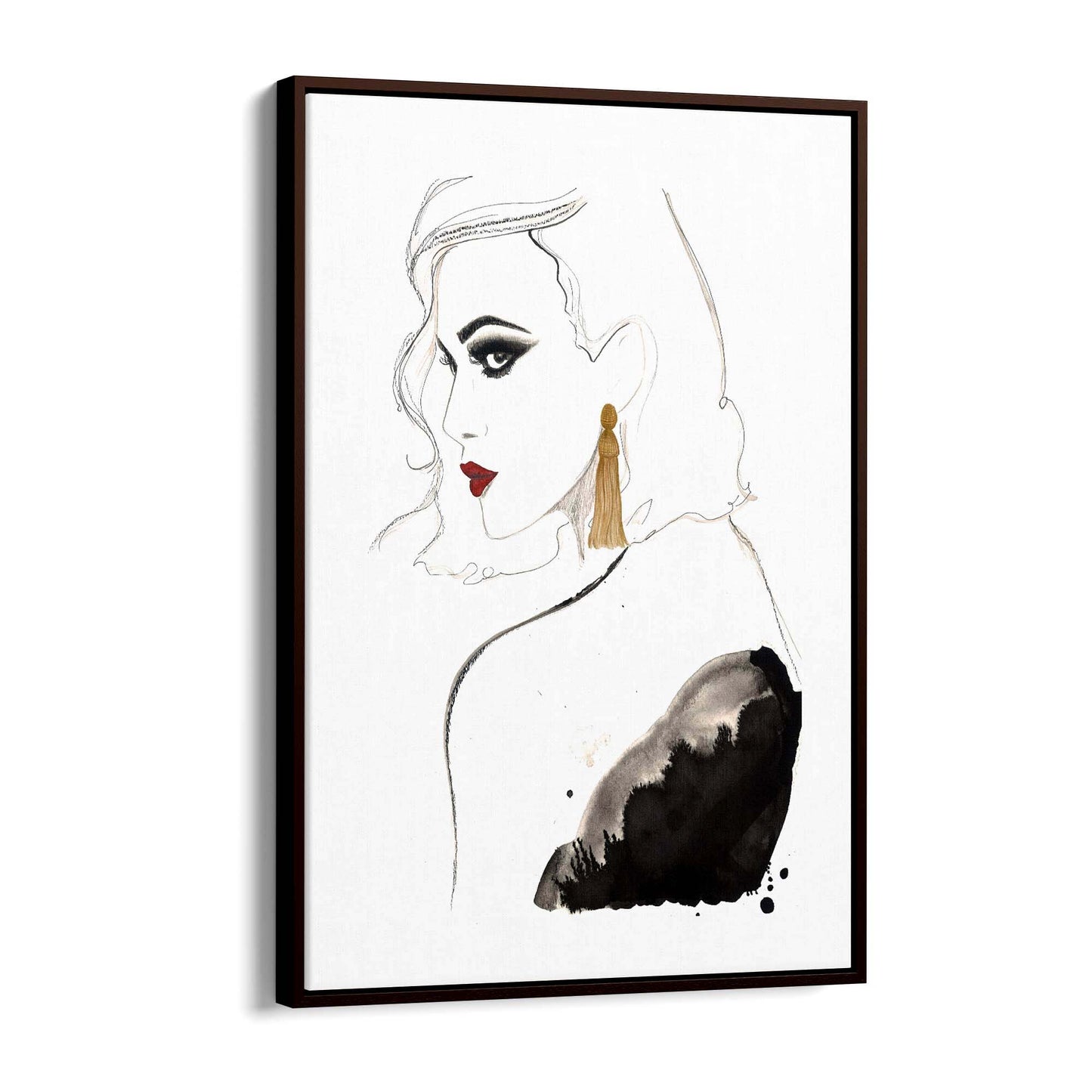 "Girl Alone" Minimal Fashion Model Wall Art - The Affordable Art Company