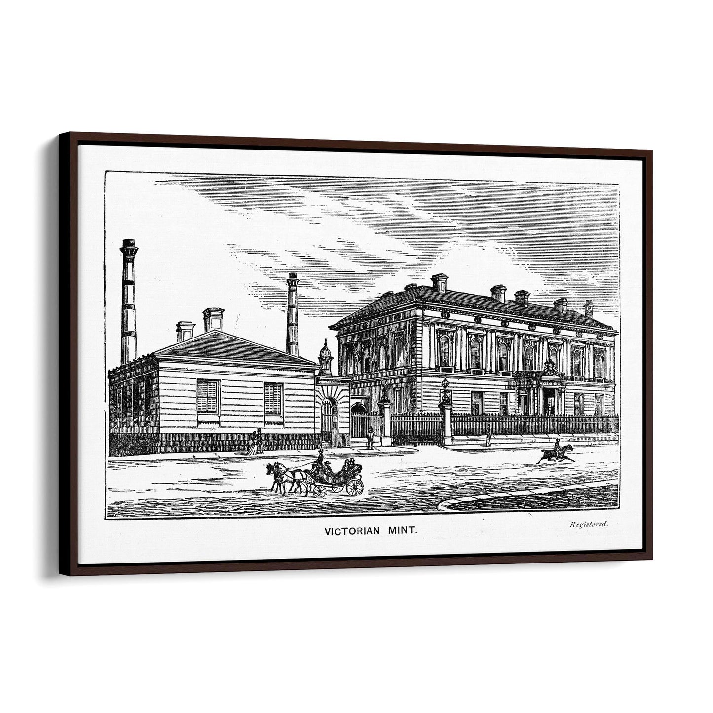 Victorian Mint, Melbourne Drawing Vintage Wall Art - The Affordable Art Company