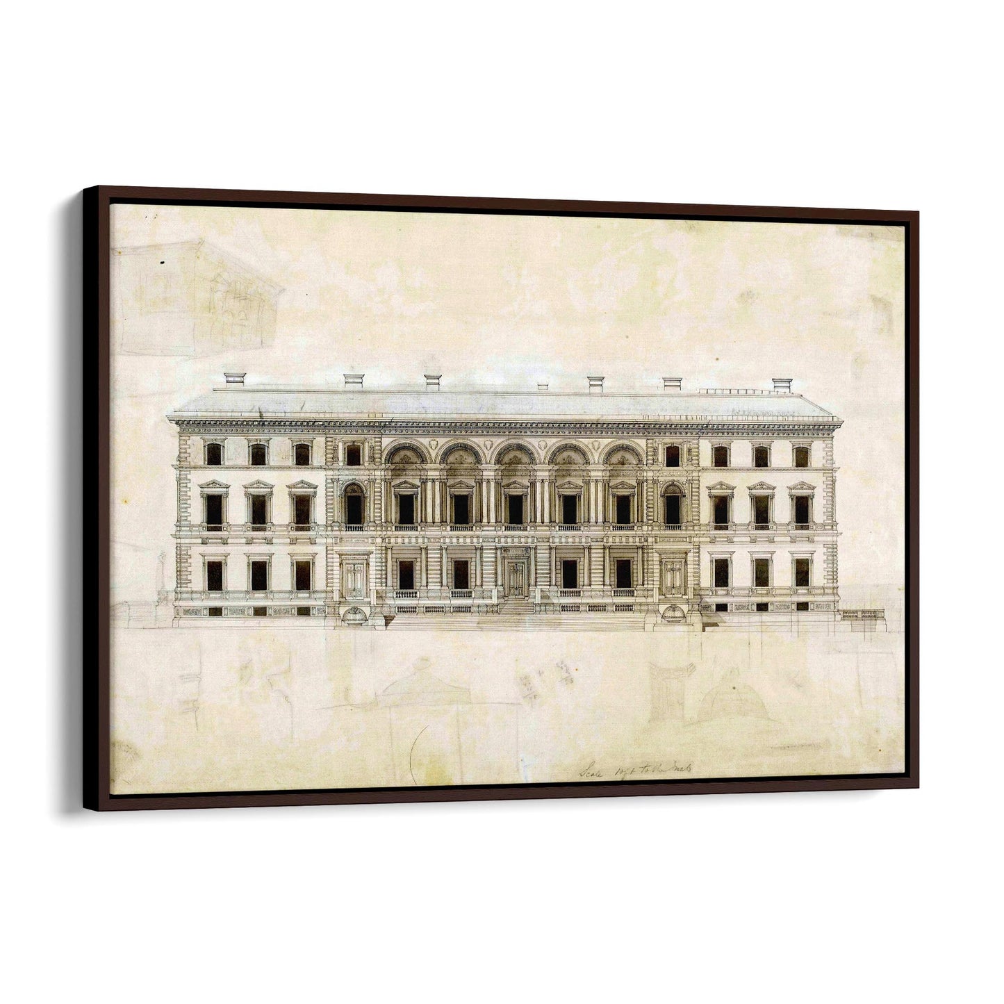 Vintage Treasury Building Melbourne Wall Art - The Affordable Art Company