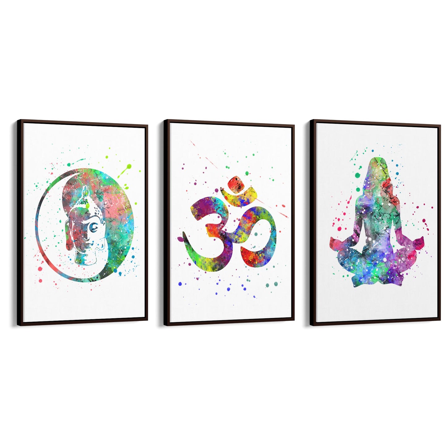 Set of Yoga Studio Watercolour Calming Wall Art - The Affordable Art Company