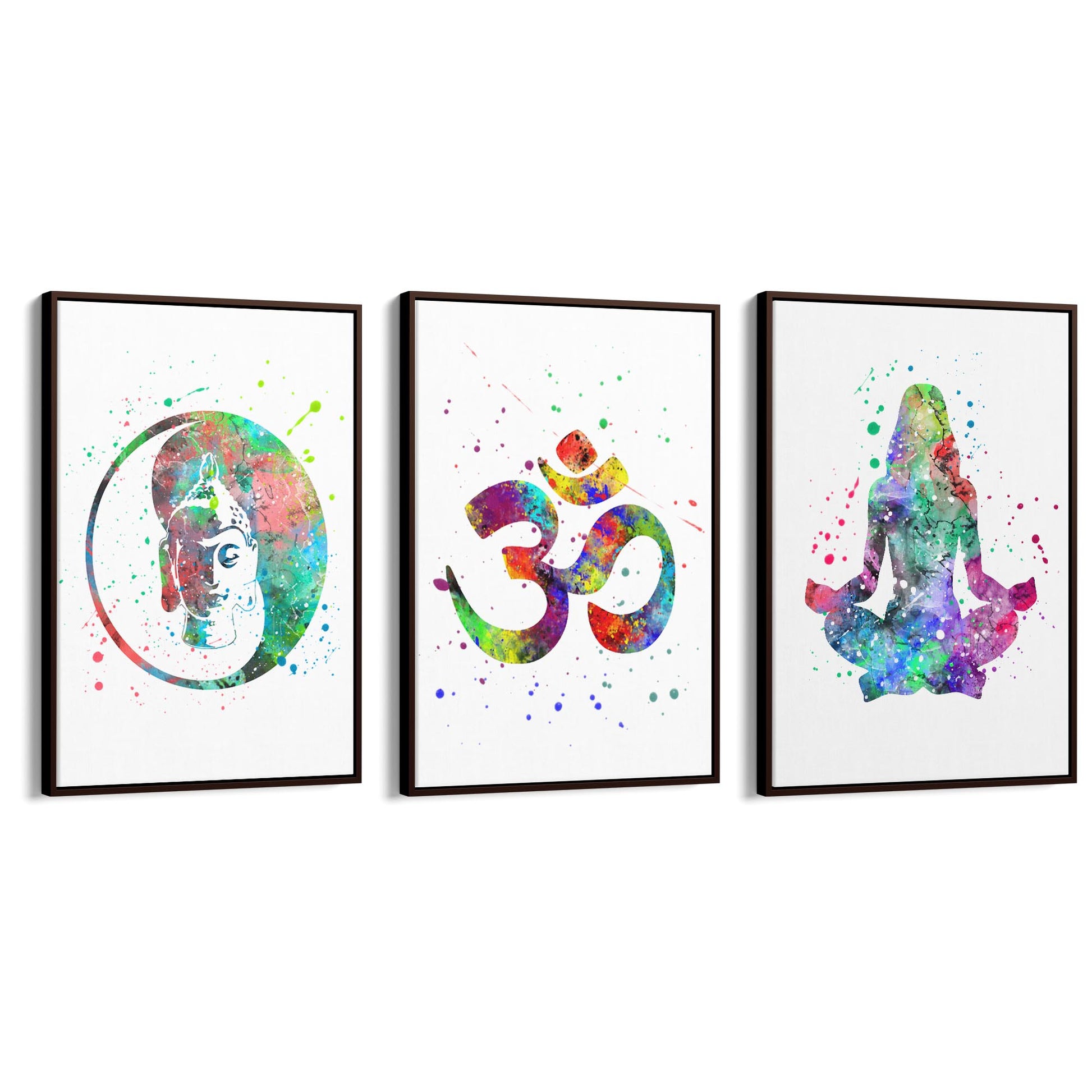 Set of Yoga Studio Watercolour Calming Wall Art - The Affordable Art Company