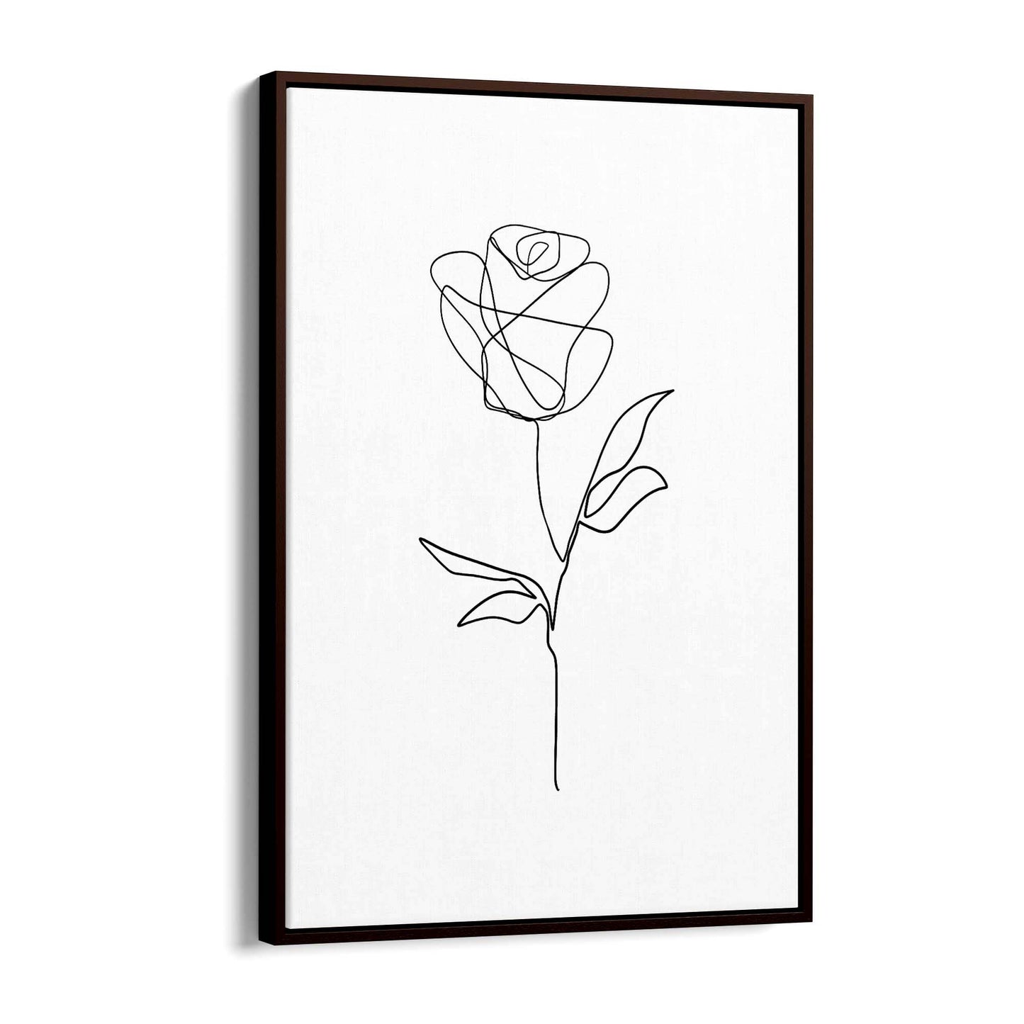 Minimal Line Flower Drawing Wall Art #2 - The Affordable Art Company