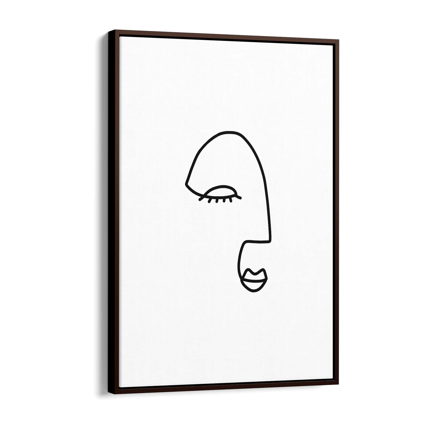 Minimal Abstract Line Face Modern Wall Art #8 - The Affordable Art Company