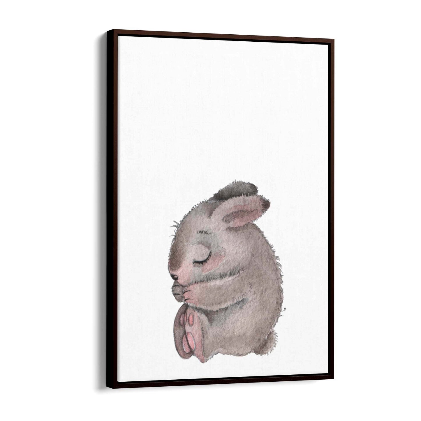 Sleeping Rabbit Cartoon Animal Nursery Wall Art #2 - The Affordable Art Company