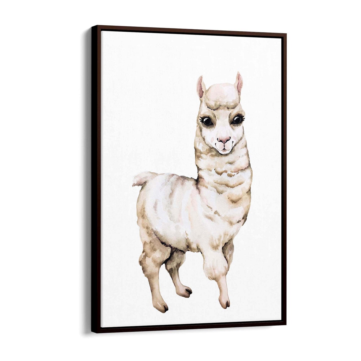 Cartoon Llama Cute Nursery Baby Animal Wall Art - The Affordable Art Company