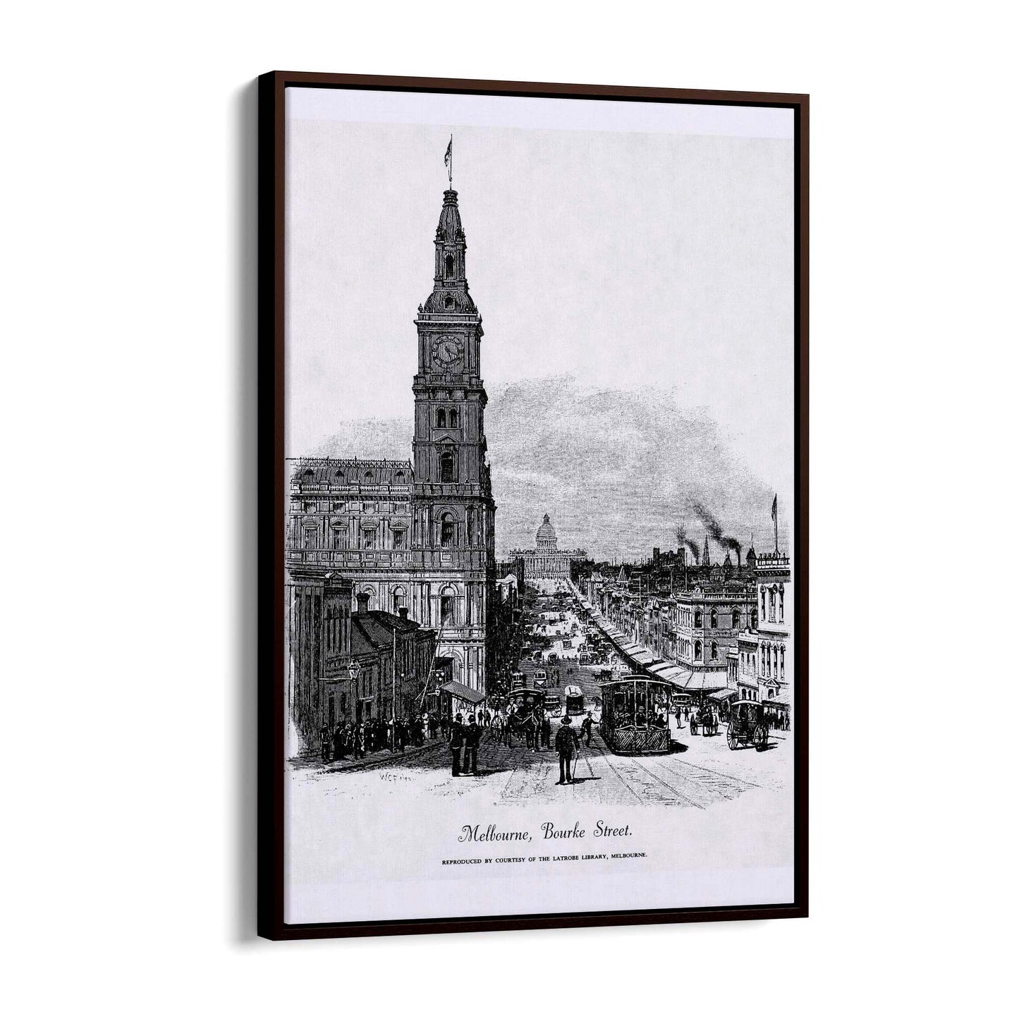 GPO, Melbourne Vintage Photograph Wall Art - The Affordable Art Company