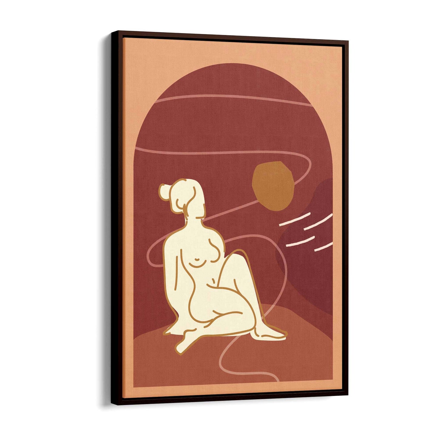 Abstract Greek Goddess Retro Minimal Wall Art #1 - The Affordable Art Company