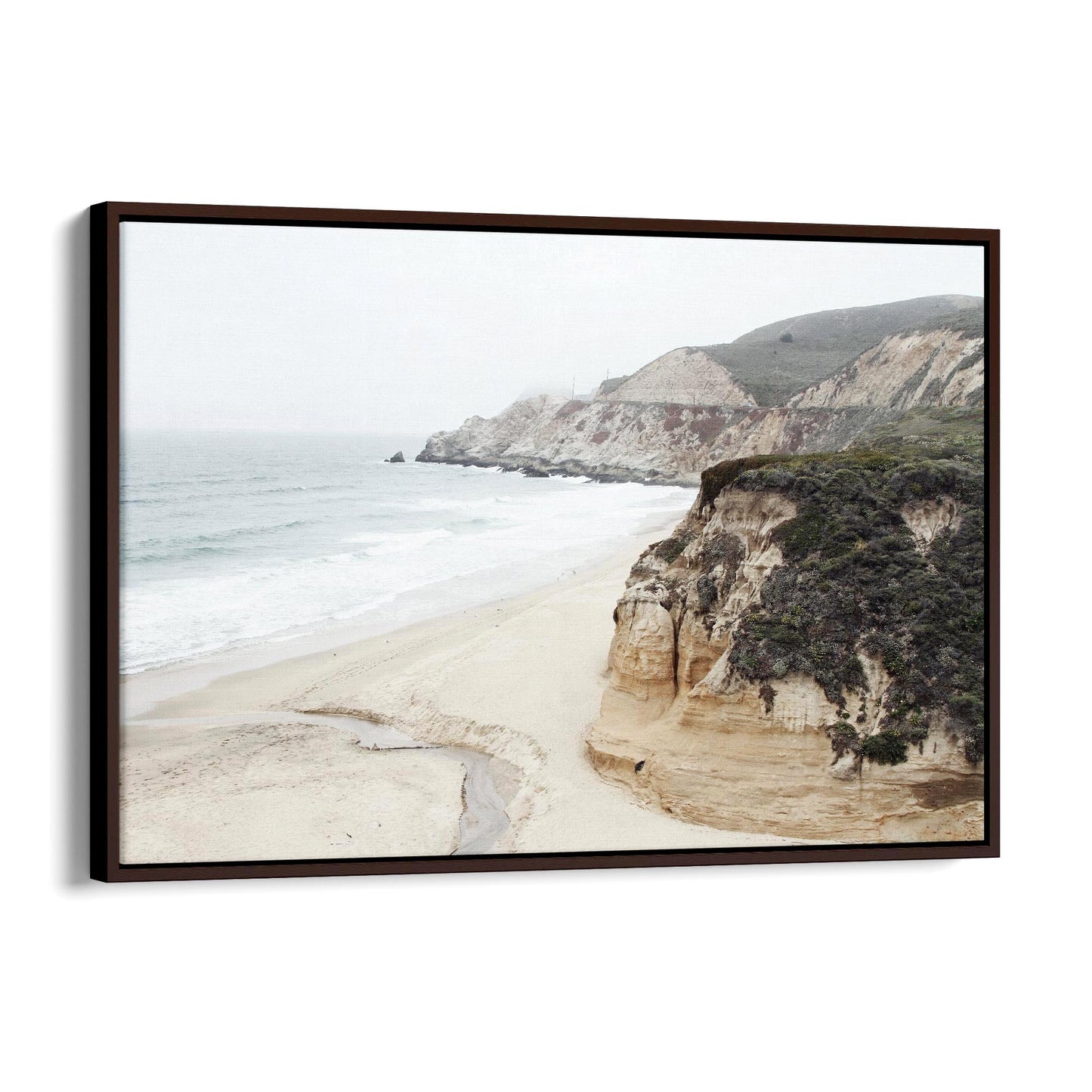 Bluff Beach Coastal Photograph Coast Wall Art - The Affordable Art Company