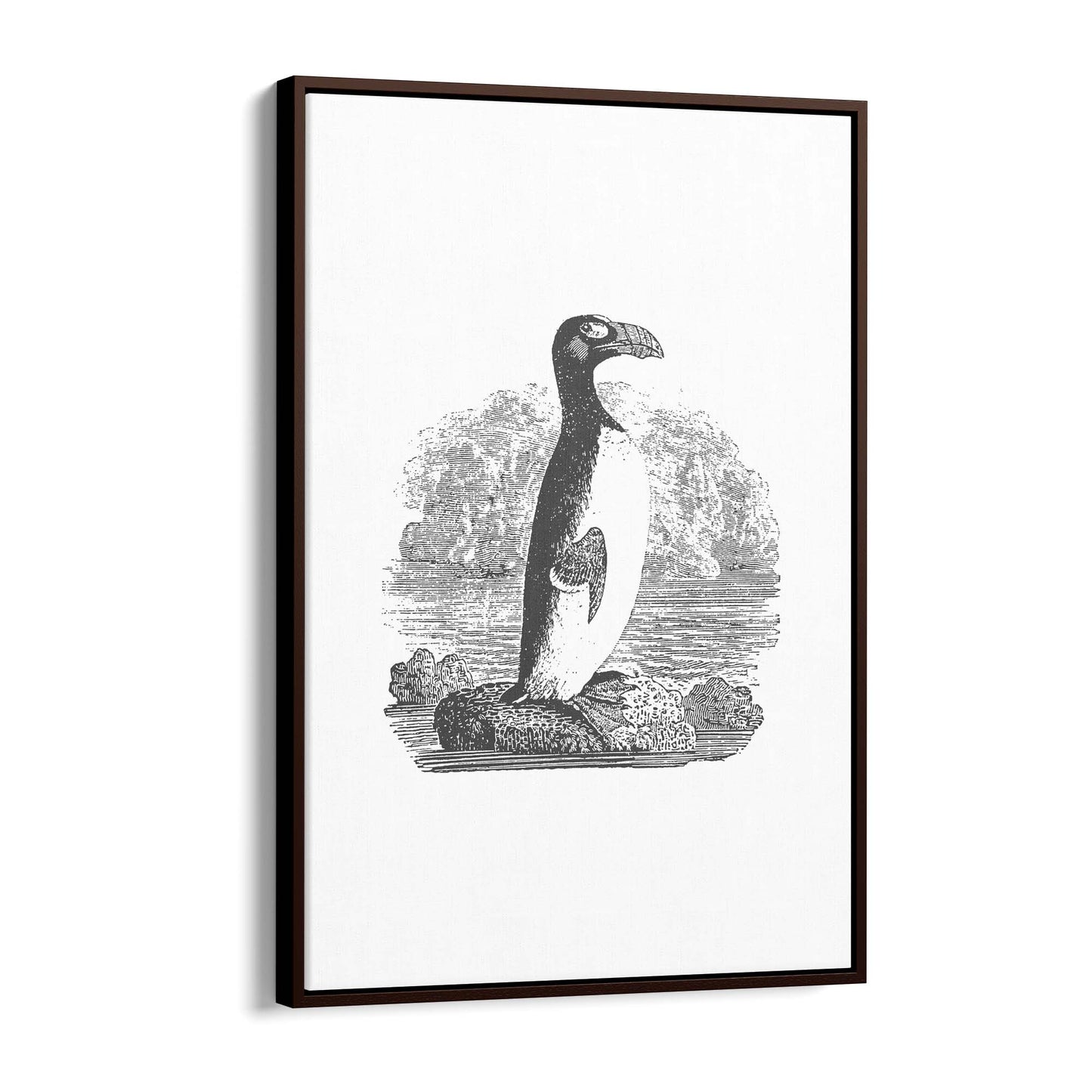 Penguin Drawing Animal Office Library Wall Art #2 - The Affordable Art Company