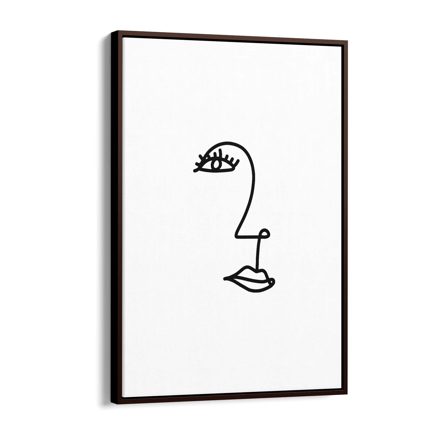 Minimal Abstract Line Face Modern Wall Art #5 - The Affordable Art Company