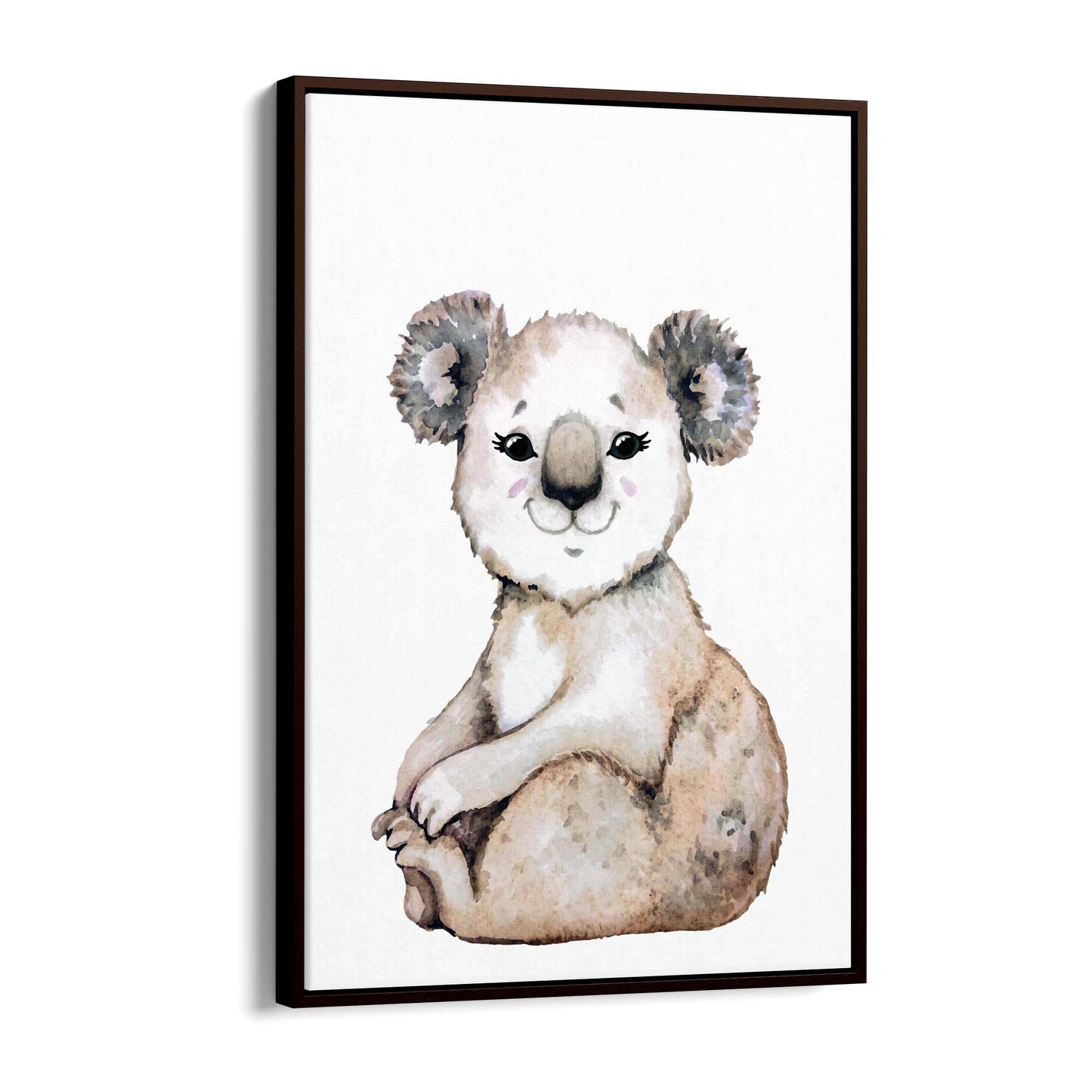 Cartoon Koala Cute Nursery Baby Animal Wall Art - The Affordable Art Company