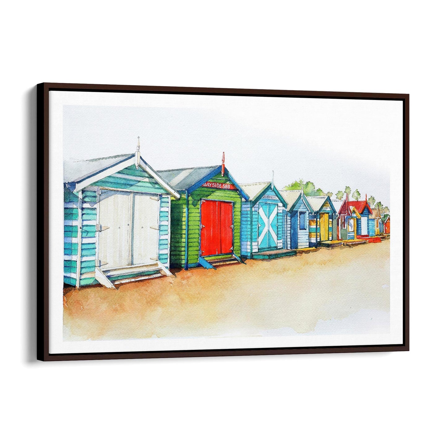 Brighton Beach Boxes Painting Melbourne Wall Art - The Affordable Art Company