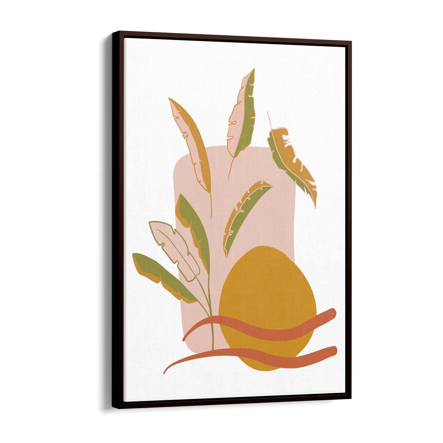 Abstract House Plant Minimal Living Room Wall Art #7 - The Affordable Art Company