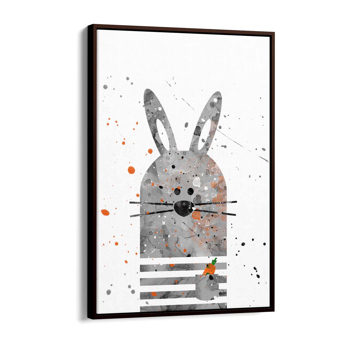 Rabbit Nursery Cartoon Cute Baby Wall Art #1 - The Affordable Art Company