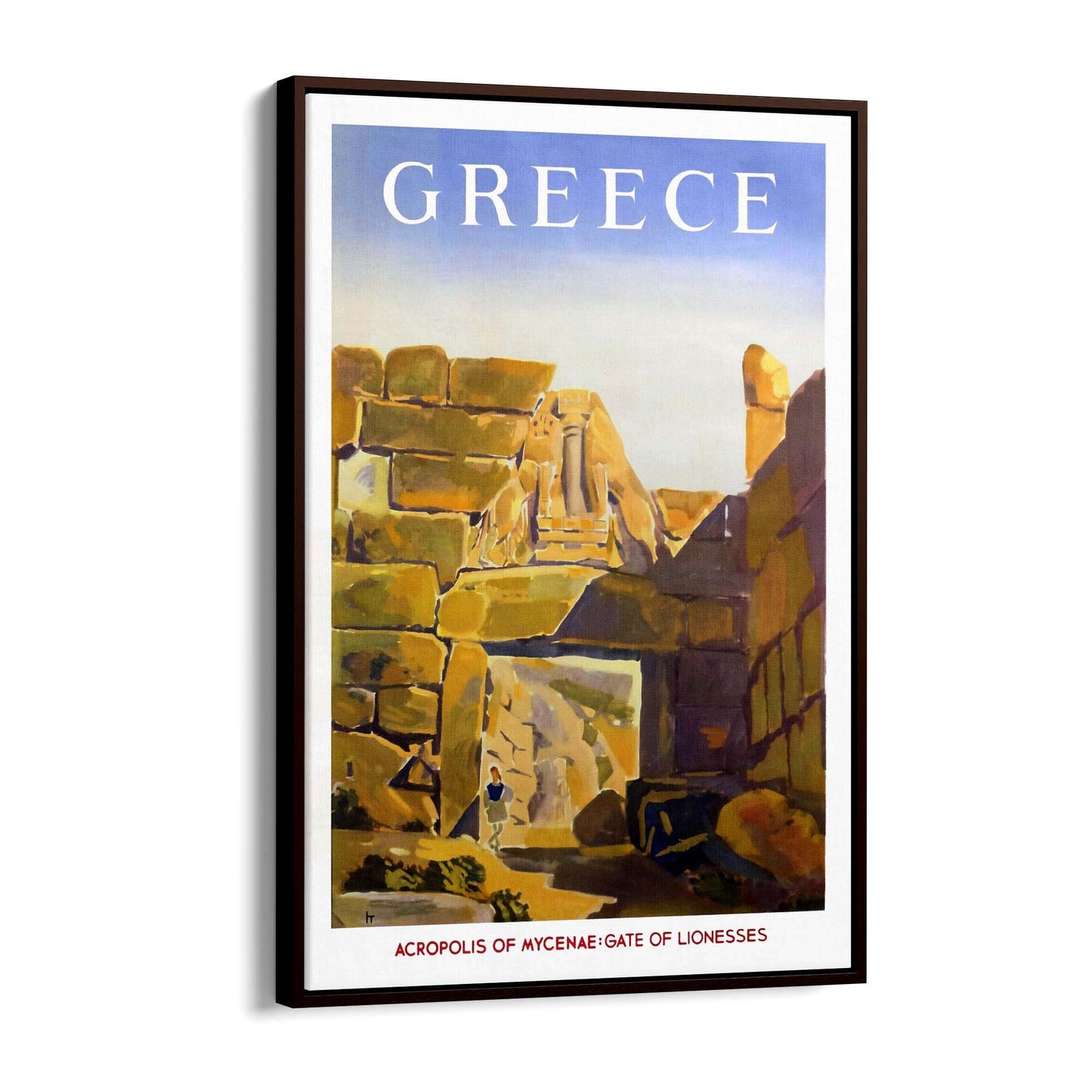 Mycenae Greece Vintage Travel Advert Wall Art - The Affordable Art Company