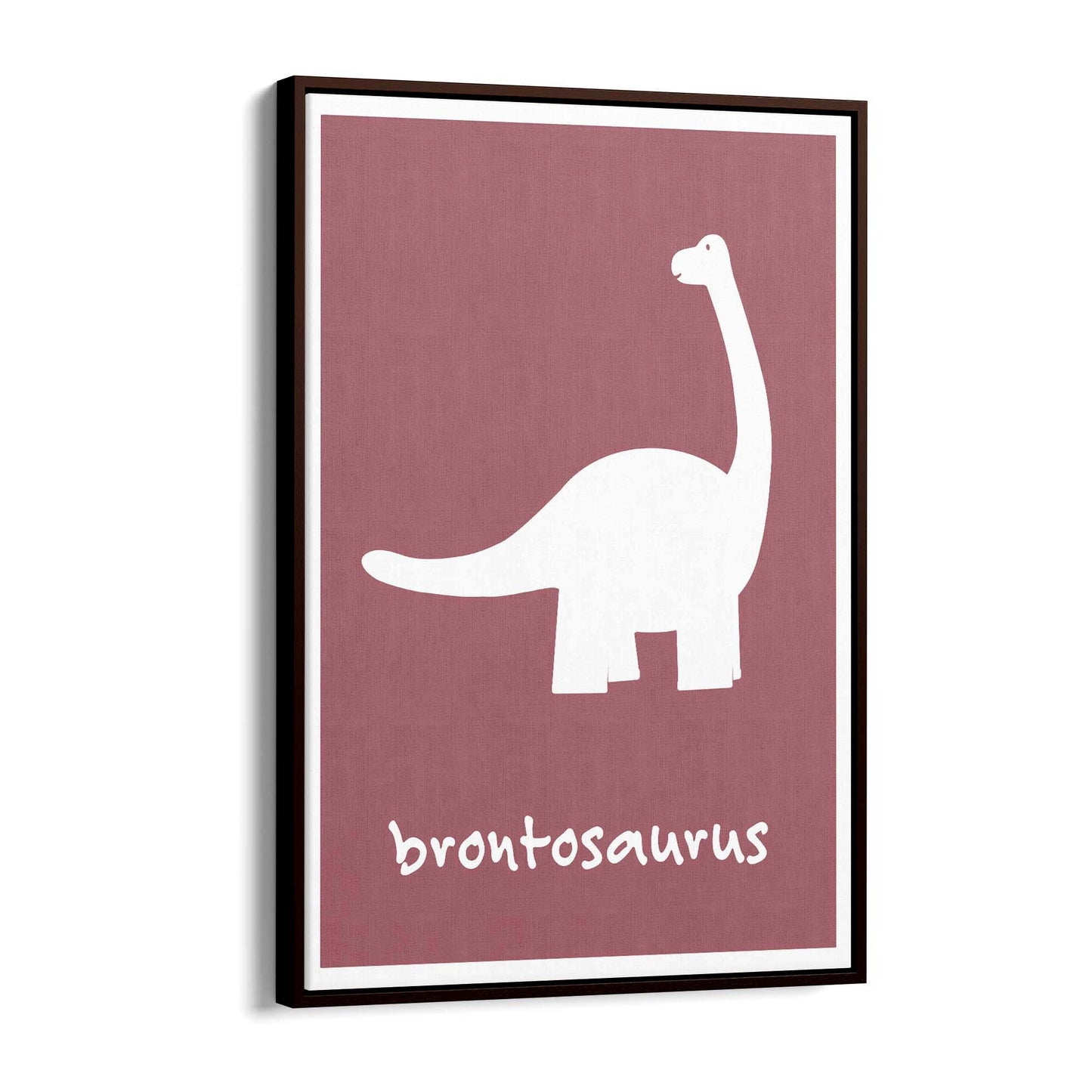 Brontosaurus Red Dinosaur Nursery Boys Bedroom Art - The Affordable Art Company