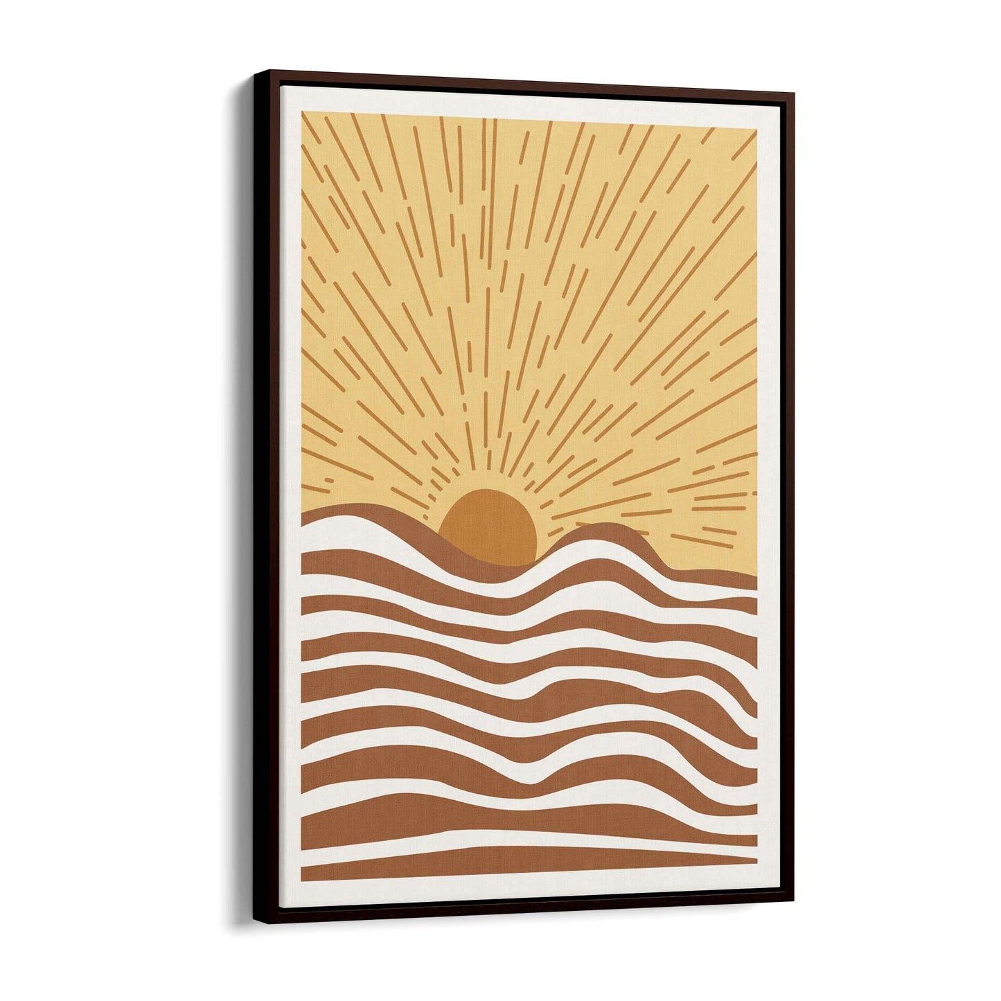 A New Day Sunset Minimal Abstract Wall Art - The Affordable Art Company