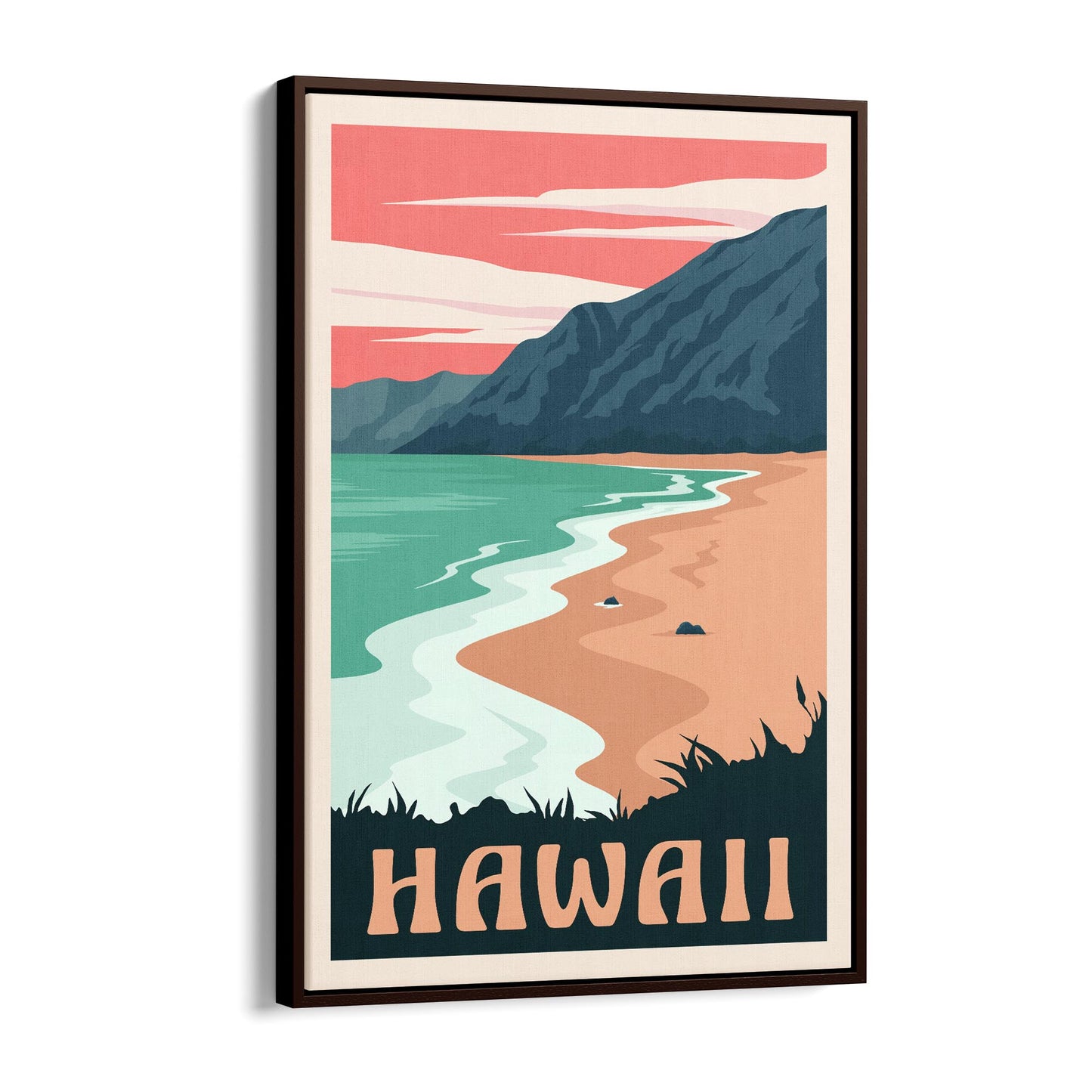Retro Hawaii, USA Travel Advert Wall Art - Portsby