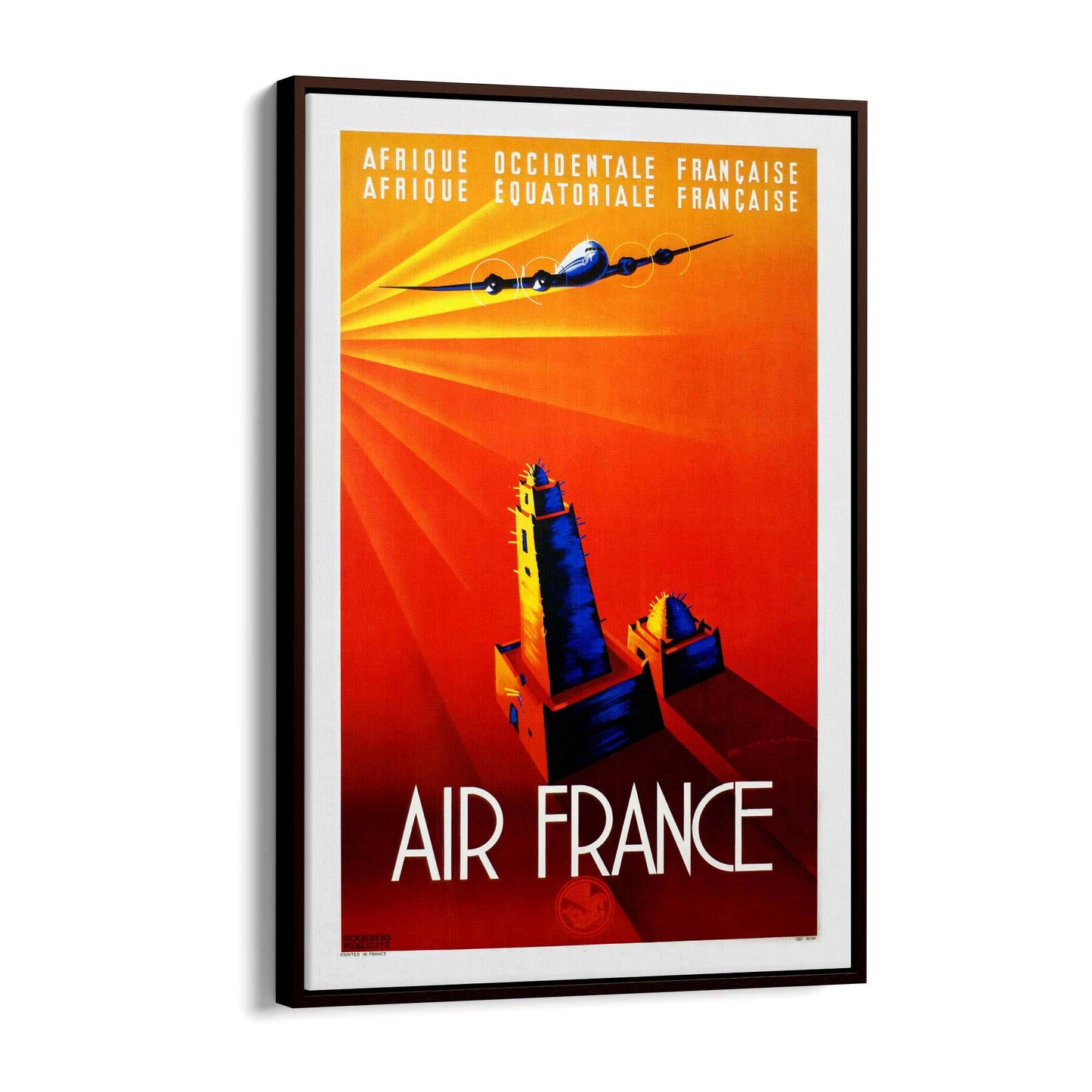 Air France Vintage Travel Advert Airline Wall Art - The Affordable Art Company