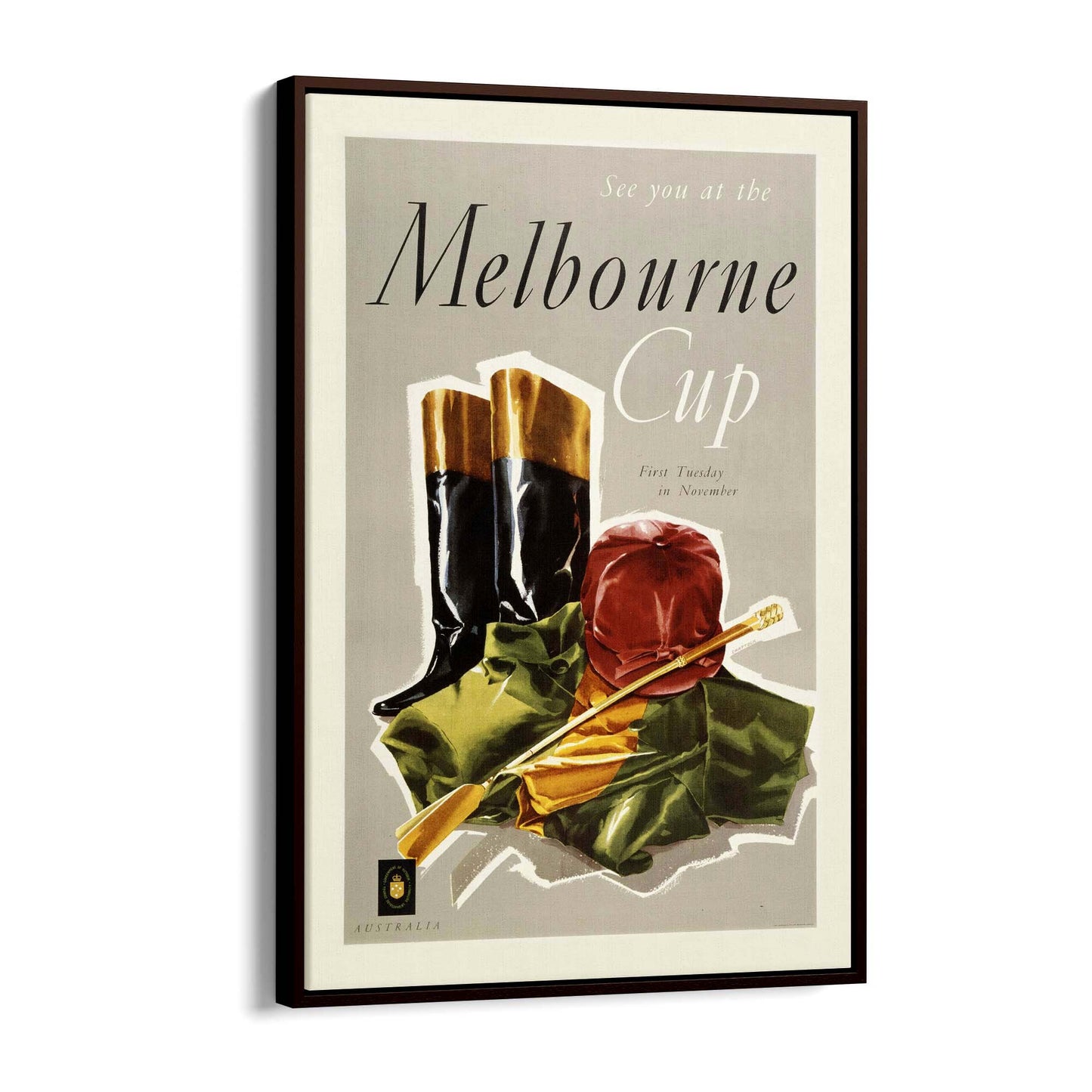 Vintage Melbourne Cup Advert Victoria Wall Art - The Affordable Art Company