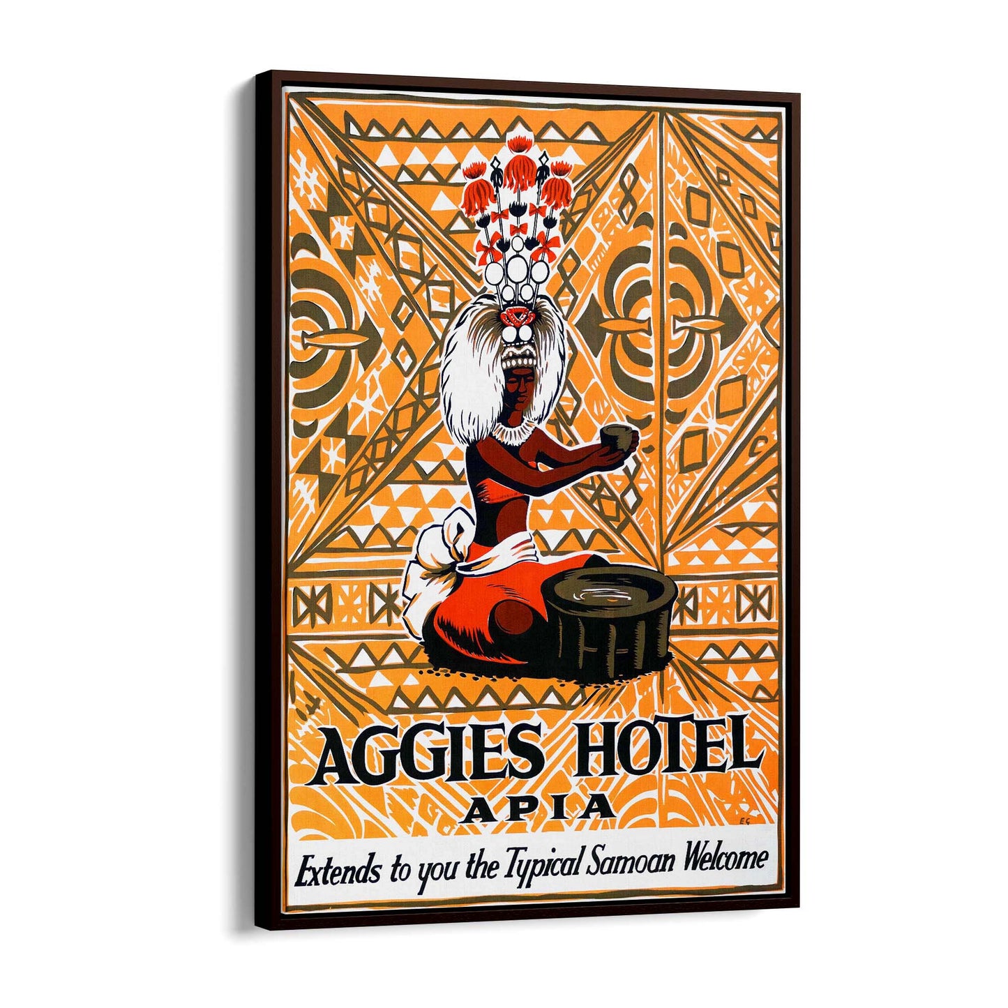 Apia Samoa Vintage Travel Advert Wall Art - The Affordable Art Company
